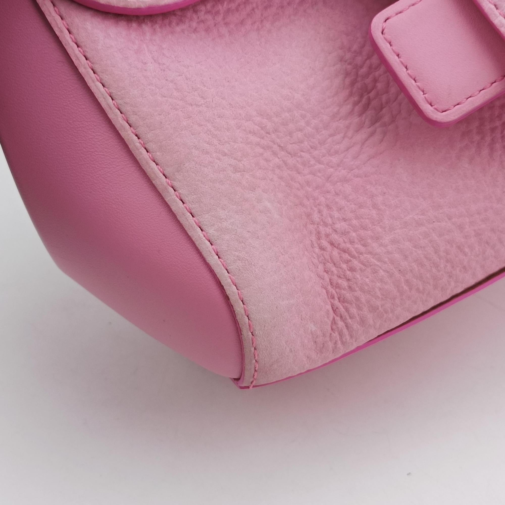 Secondhand Delvaux Simplissime City Mini Pink Suede×leather  shoulderbag | stylenewstar