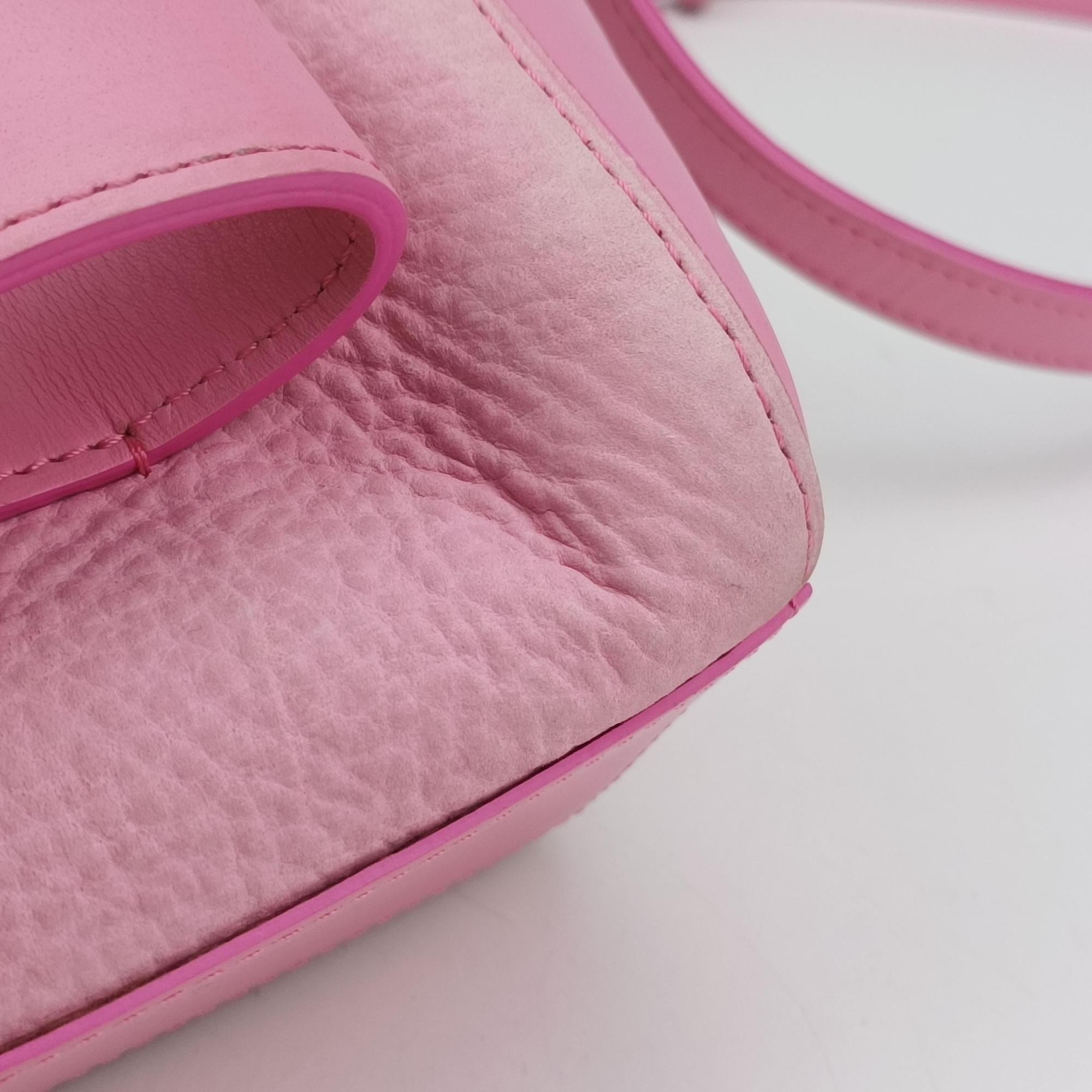 Secondhand Delvaux Simplissime City Mini Pink Suede×leather  shoulderbag | stylenewstar