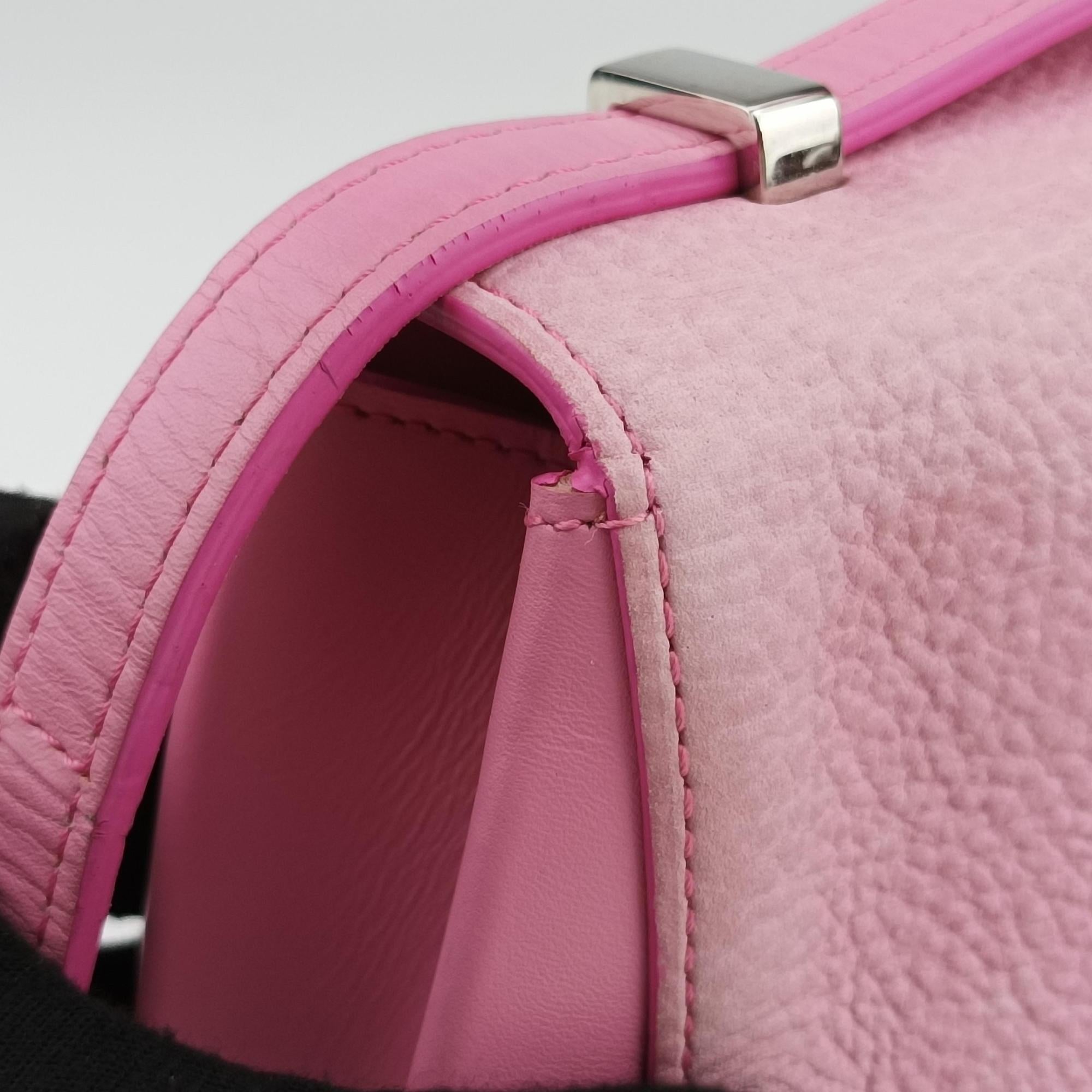 Secondhand Delvaux Simplissime City Mini Pink Suede×leather  shoulderbag | stylenewstar