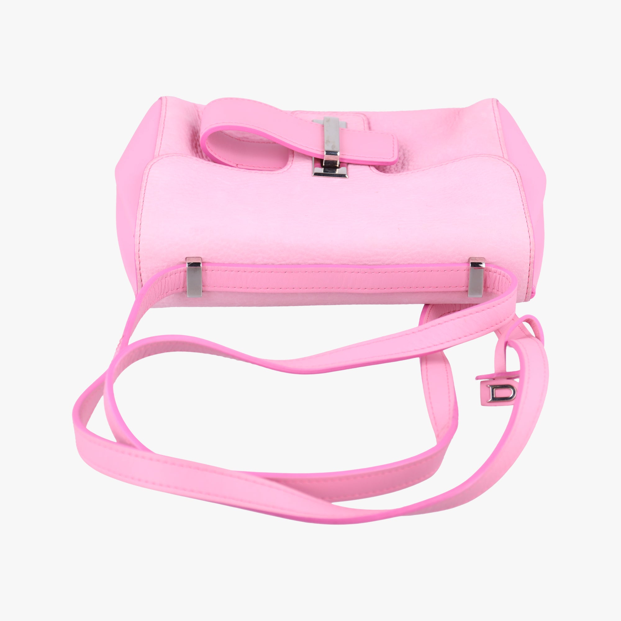 Secondhand Delvaux Simplissime City Mini Pink Suede×leather  shoulderbag | stylenewstar
