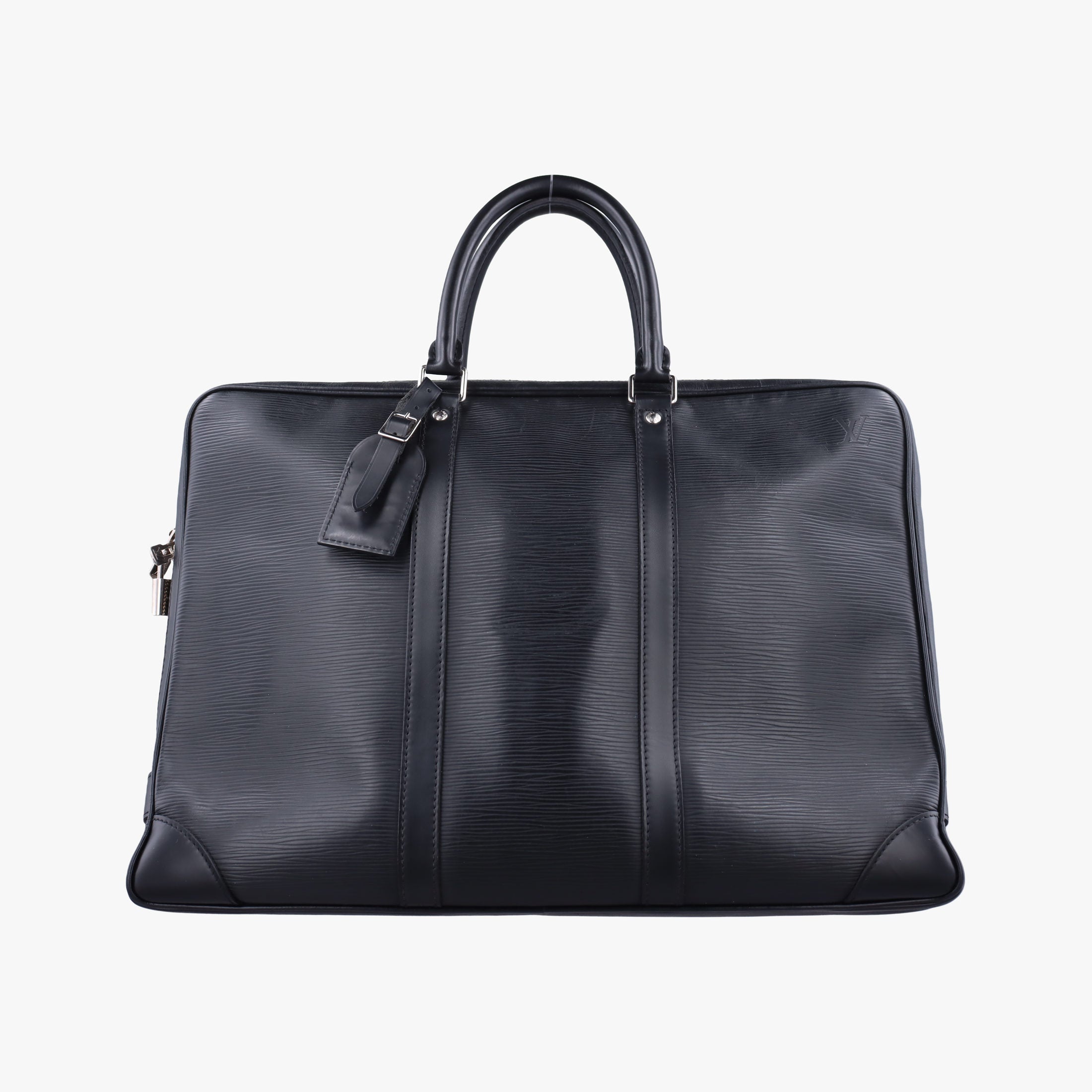 Pre-owned Louis Vuitton Porto Document Voyage Black Epi M59162 handbag | stylenewstar
