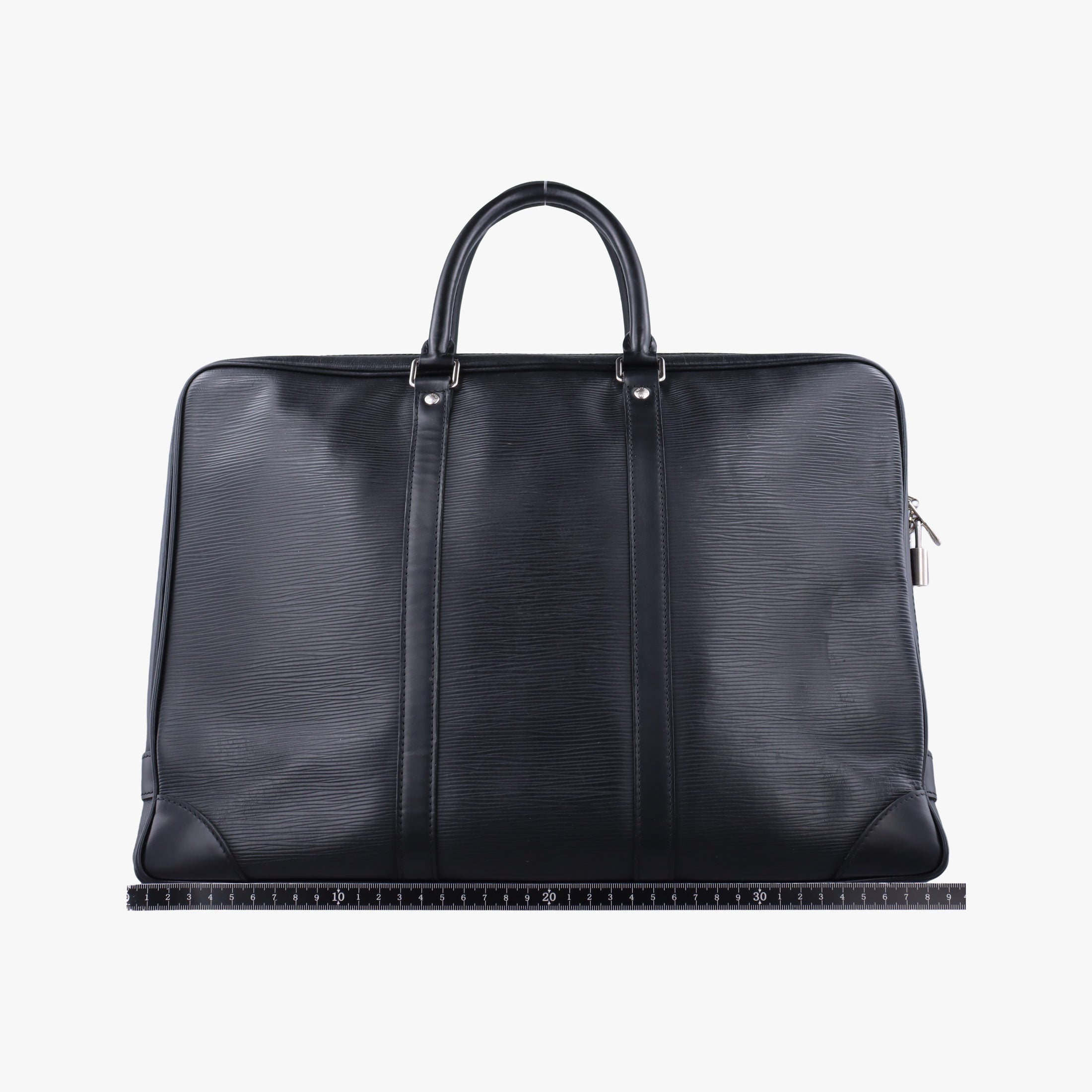 Pre-owned Louis Vuitton Porto Document Voyage Black Epi M59162 handbag | stylenewstar