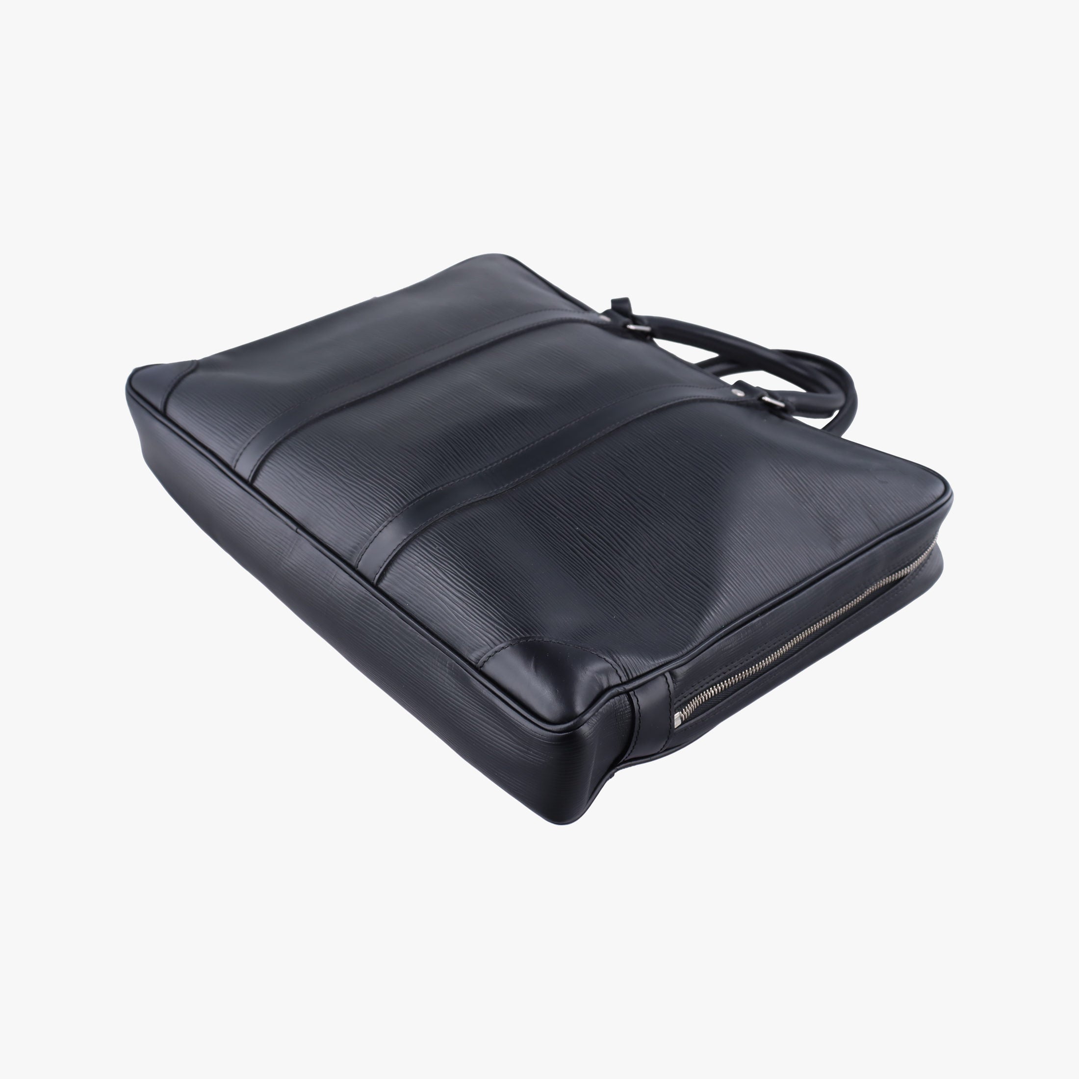 Pre-owned Louis Vuitton Porto Document Voyage Black Epi M59162 handbag | stylenewstar