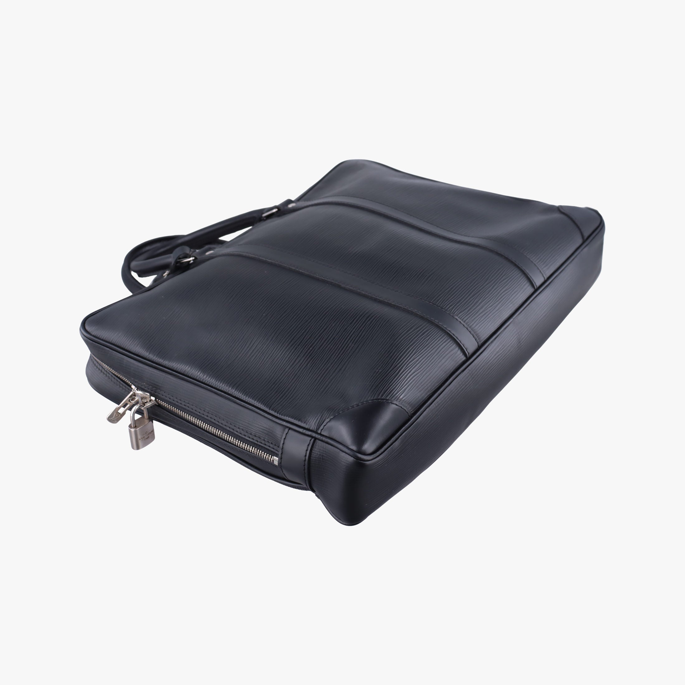 Pre-owned Louis Vuitton Porto Document Voyage Black Epi M59162 handbag | stylenewstar