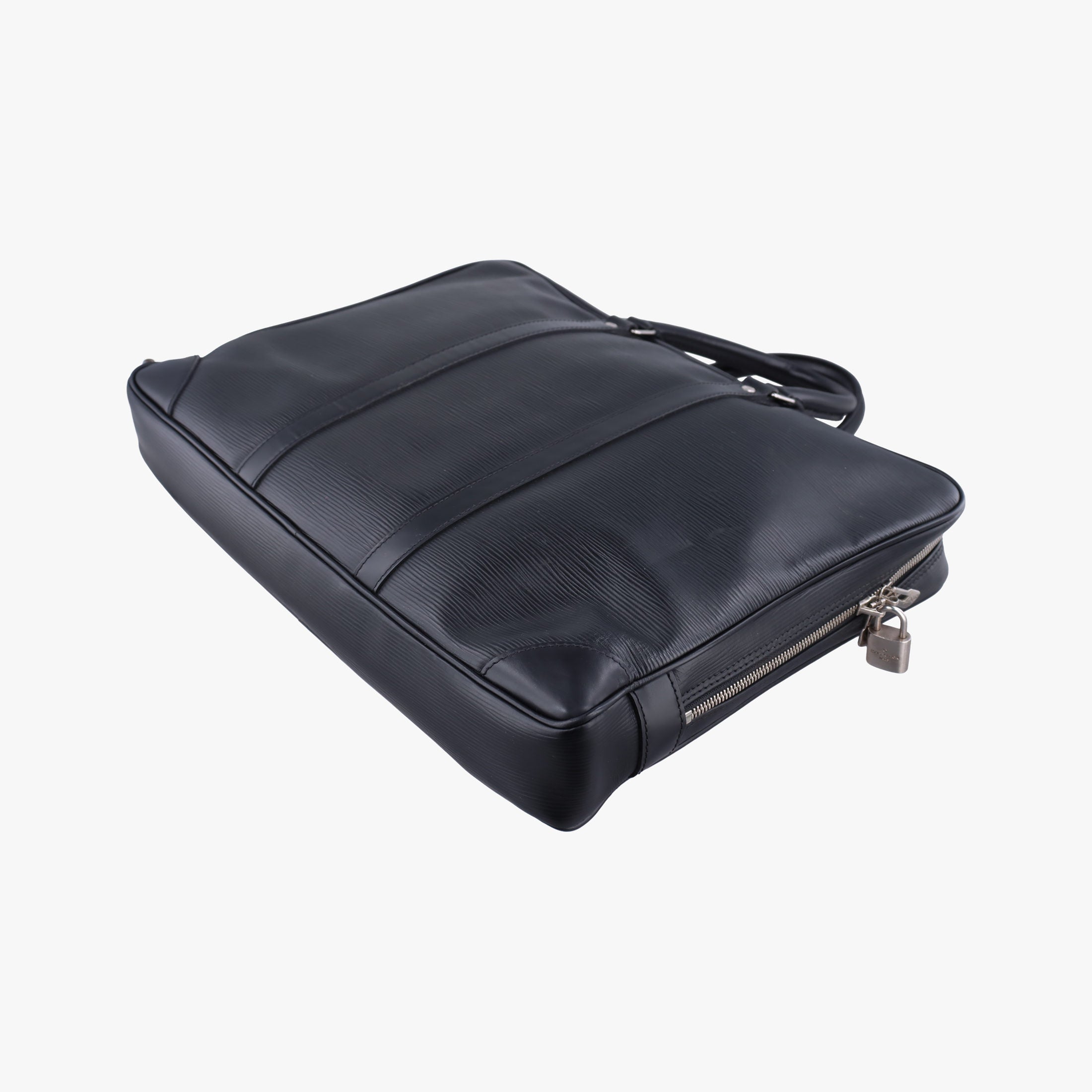 Pre-owned Louis Vuitton Porto Document Voyage Black Epi M59162 handbag | stylenewstar