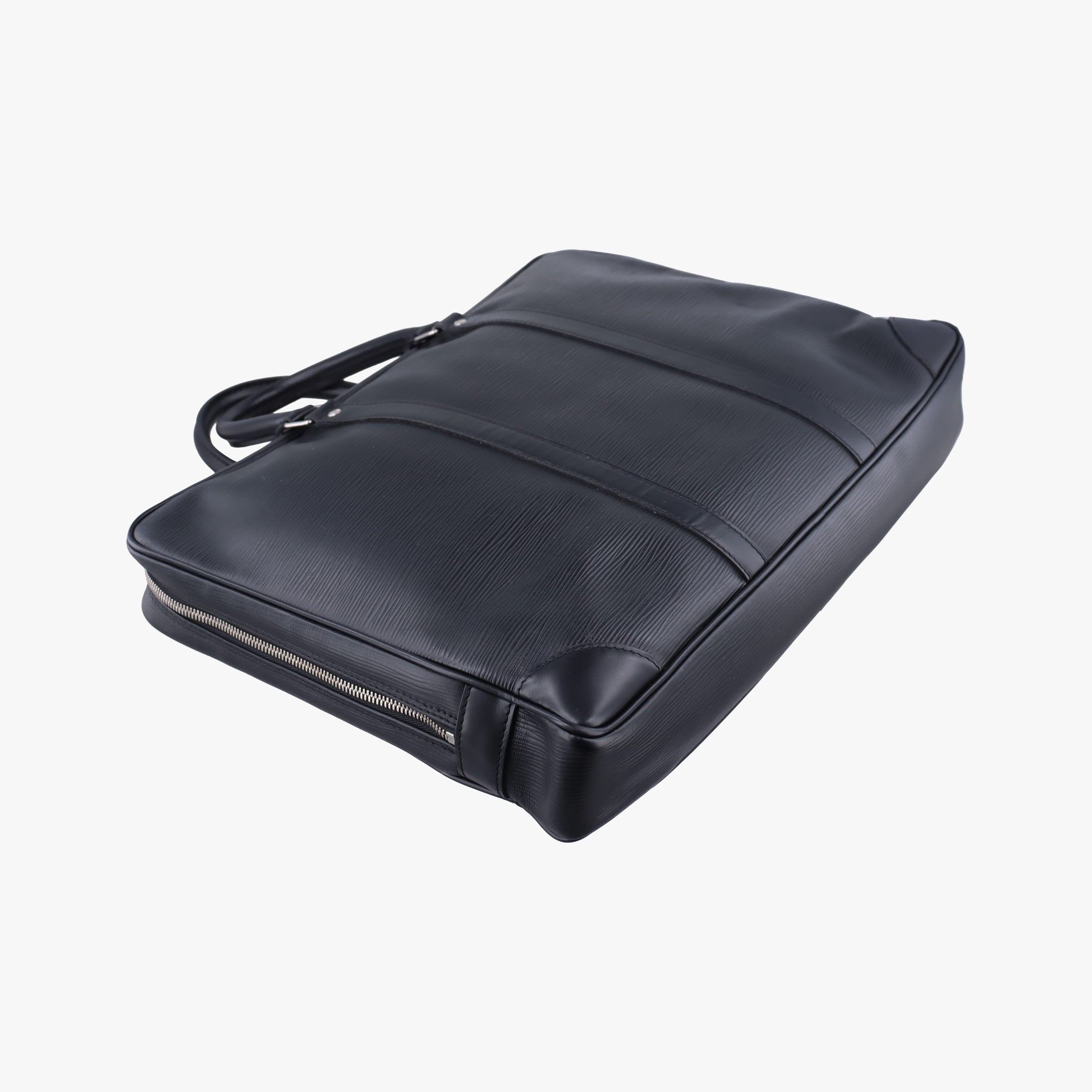 Pre-owned Louis Vuitton Porto Document Voyage Black Epi M59162 handbag | stylenewstar