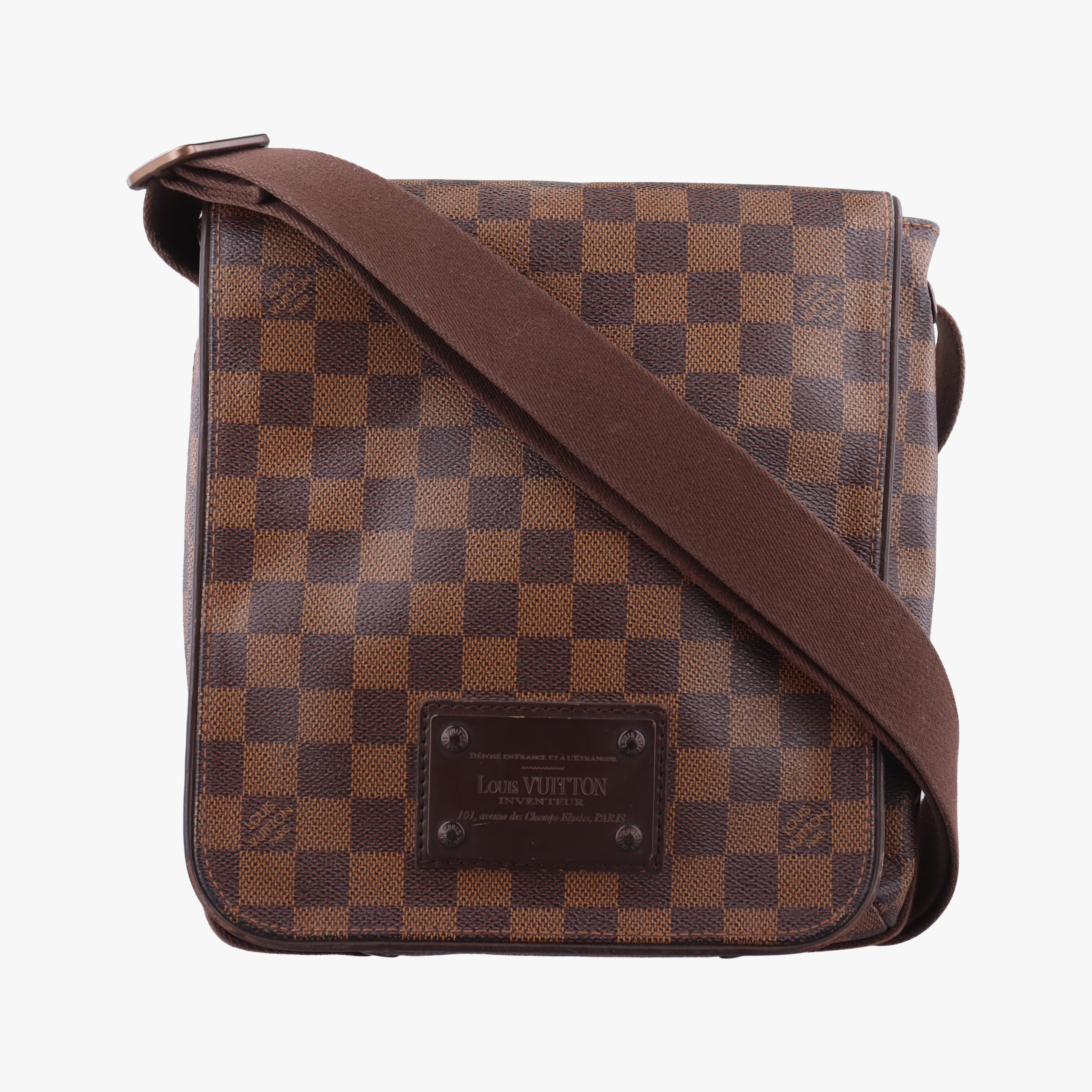 Pre-owned Louis Vuitton BROOKLYN PM EBENE Damier Canvas N51210 shoulderbag | stylenewstar