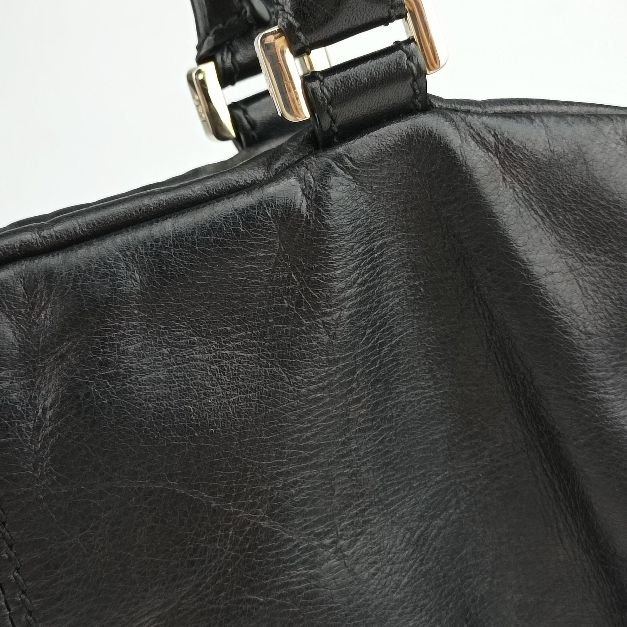 Vintage Dolce & Gabbana Mindy Black Leather  handbag | stylenewstar