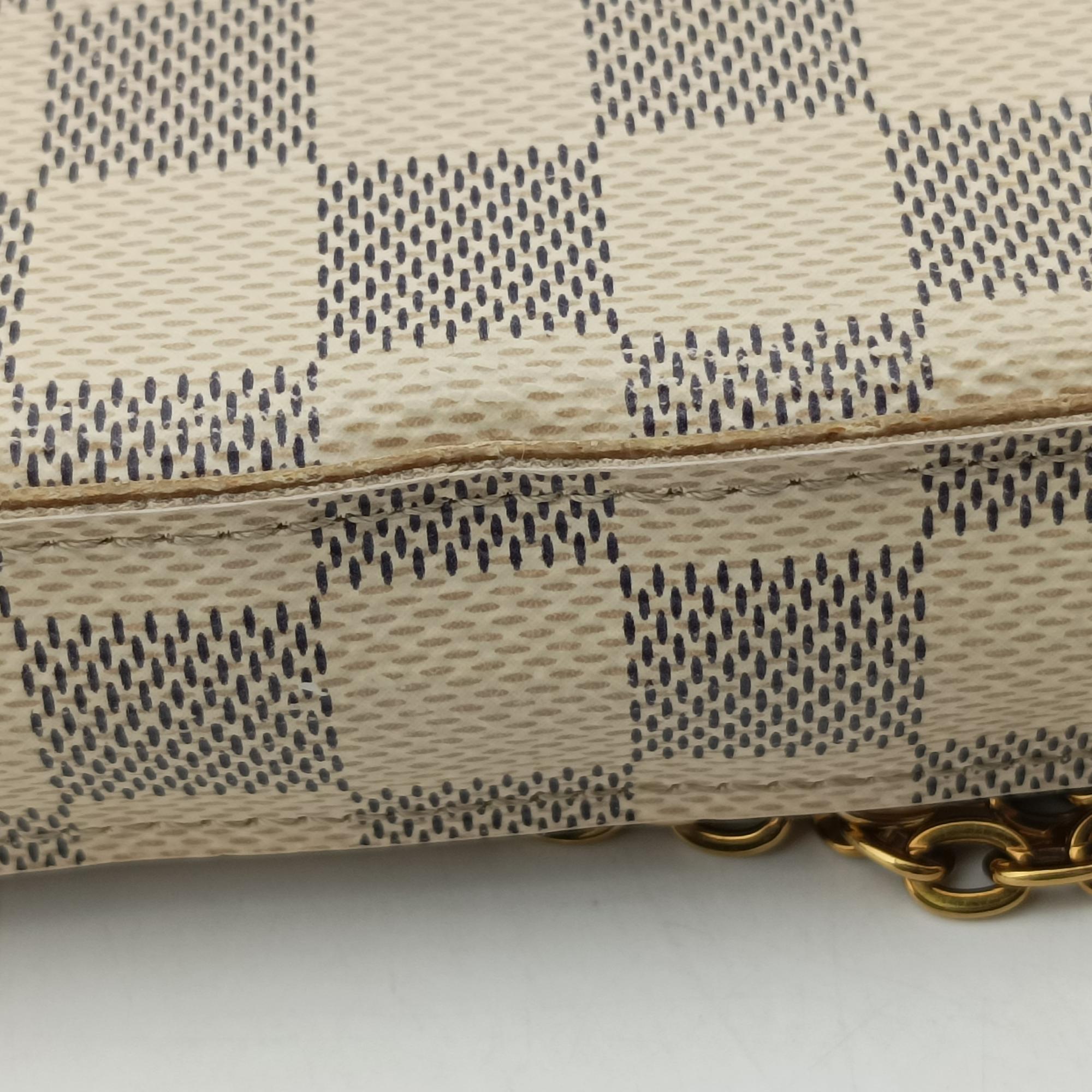 Pre-owned Louis Vuitton Pochette FeLICIE Azur Damier Canvas N63106 shoulderbag | stylenewstar