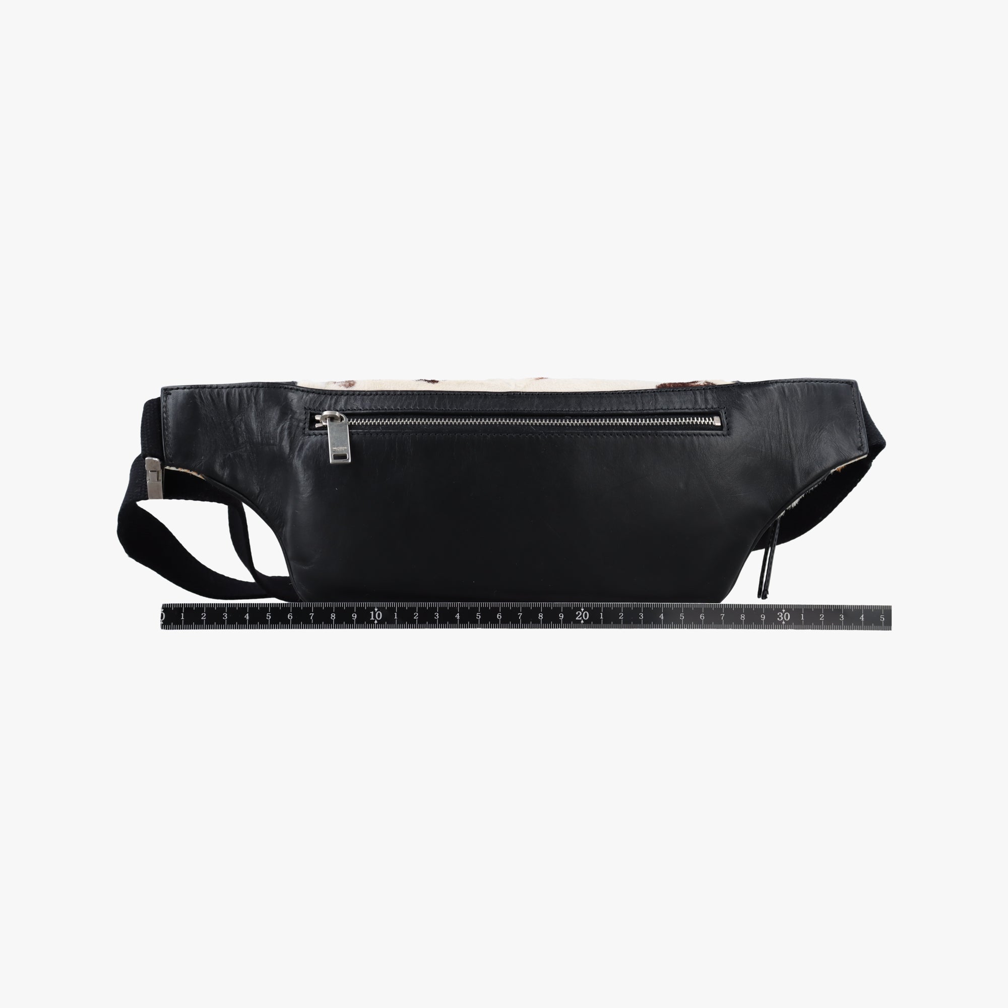 Pre-owned Yves Saint Laurent Cow Print Star Black×Multicolour ponyhair 557831 bum bag/waist bag | stylenewstar