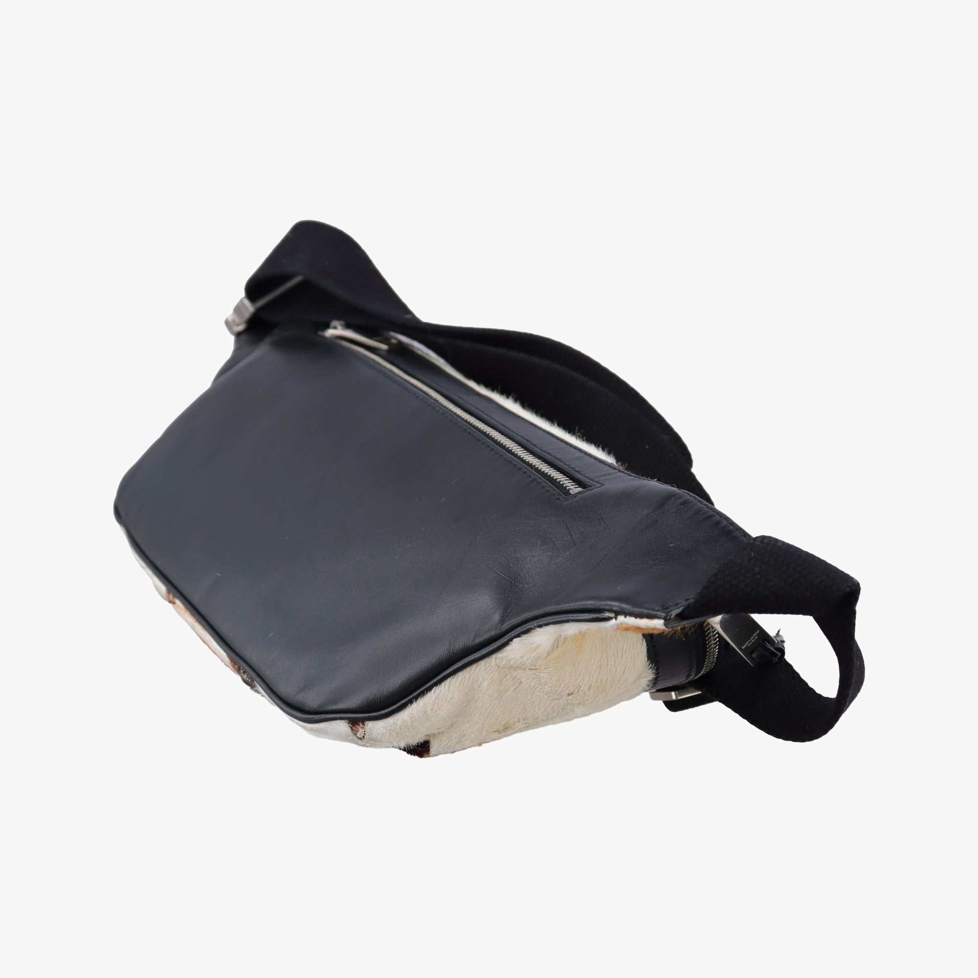 Pre-owned Yves Saint Laurent Cow Print Star Black×Multicolour ponyhair 557831 bum bag/waist bag | stylenewstar