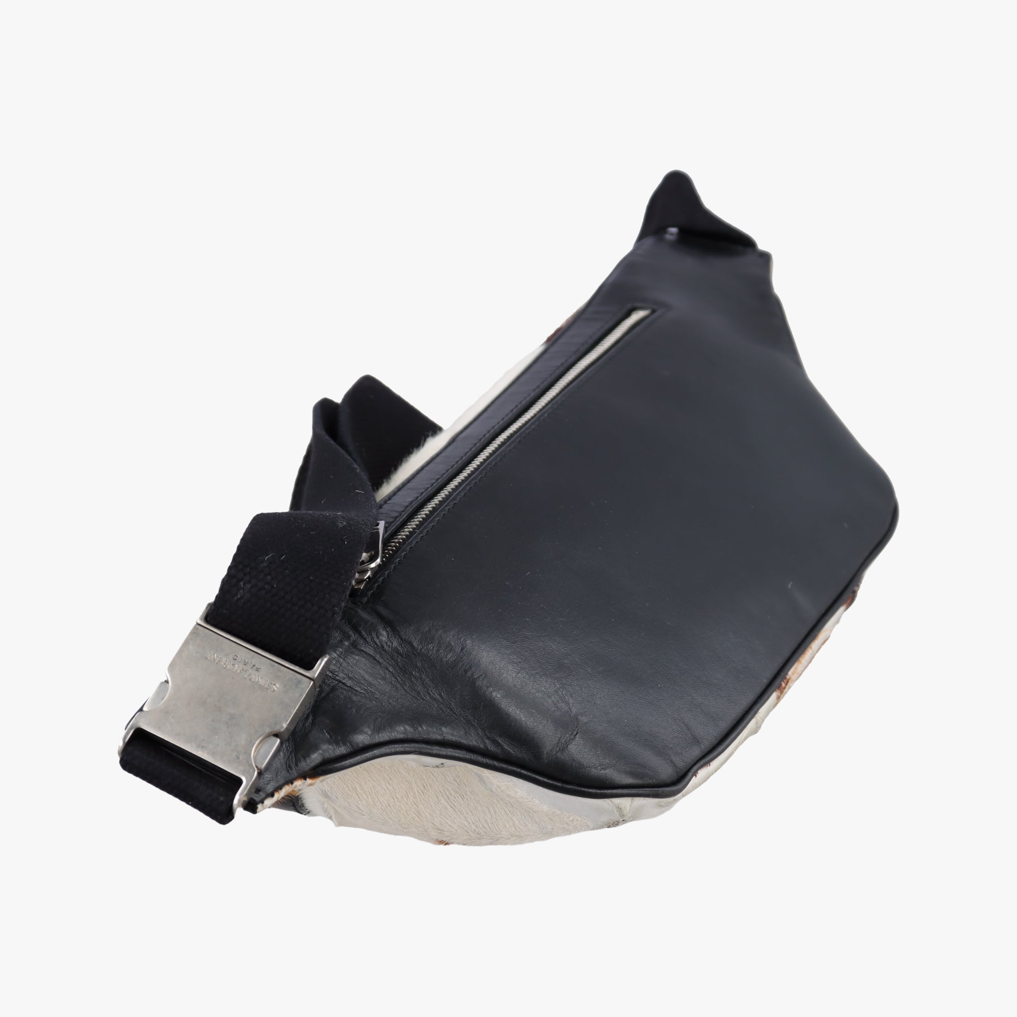 Pre-owned Yves Saint Laurent Cow Print Star Black×Multicolour ponyhair 557831 bum bag/waist bag | stylenewstar