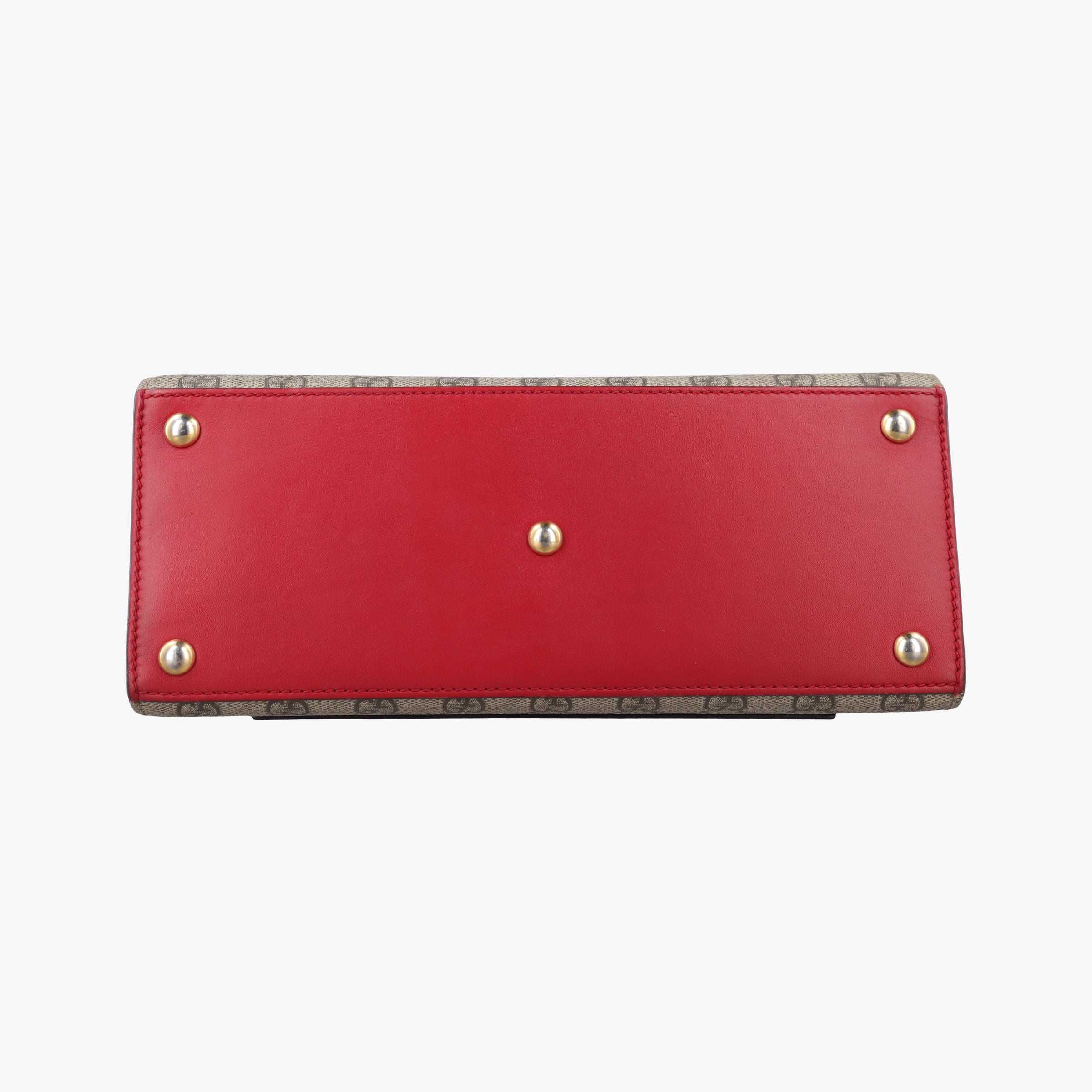 Pre-owned Gucci Padlock Beige × Red × Multi PVC coated canvas×leather 453188 shoulderbag | stylenewstar