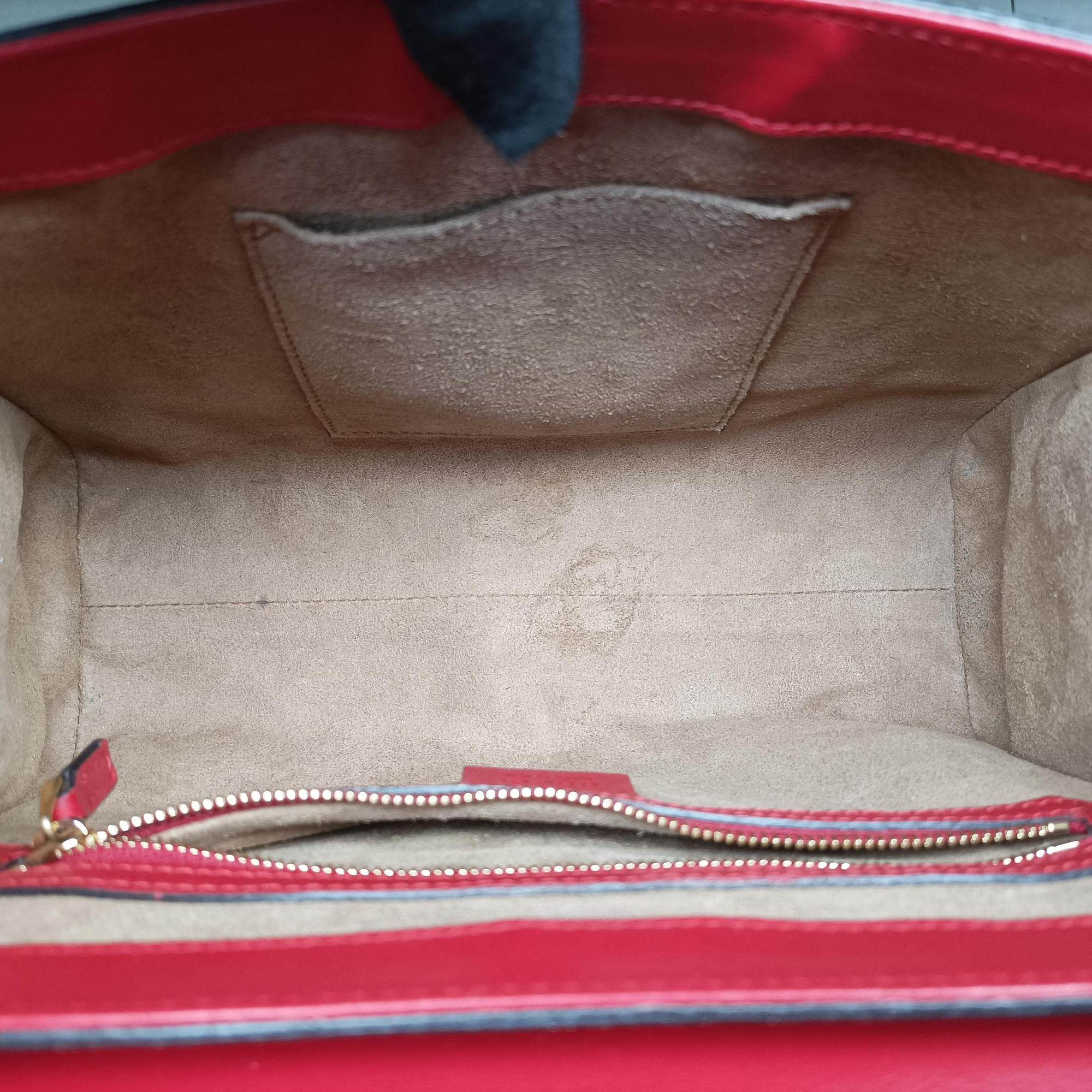 Pre-owned Gucci Padlock Beige × Red × Multi PVC coated canvas×leather 453188 shoulderbag | stylenewstar