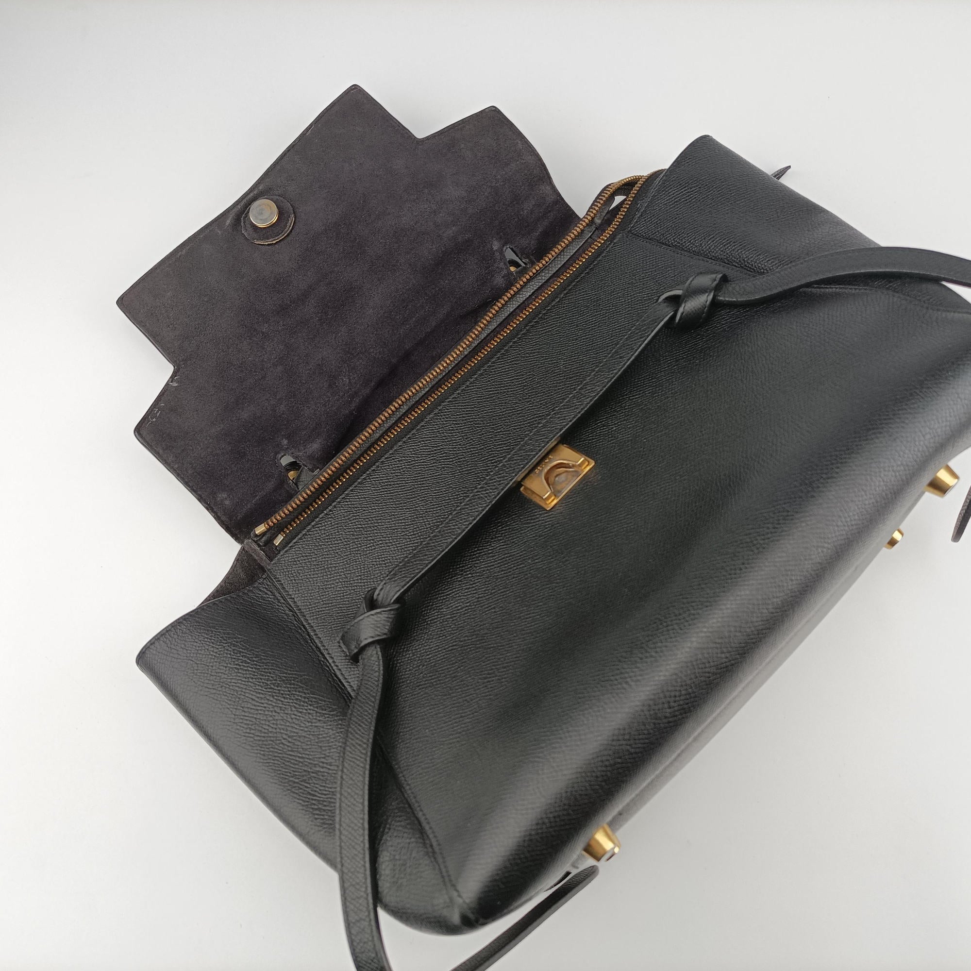 Pre-owned Celine Belt bag mini Black Leather  shoulderbag | stylenewstar