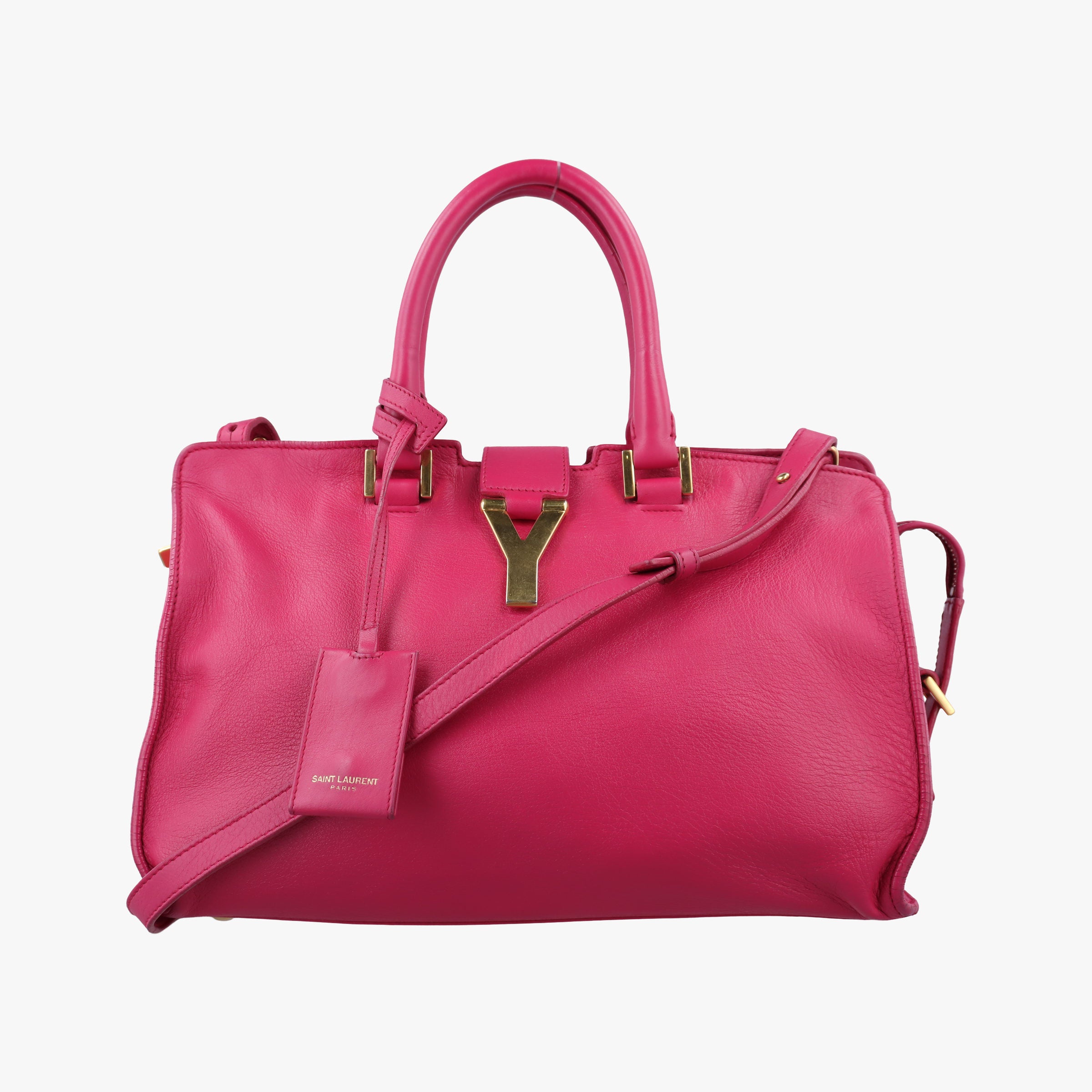 Secondhand Yves Saint Laurent Y Ligne Petit Cabas Rose Leather 311210 shoulderbag | stylenewstar