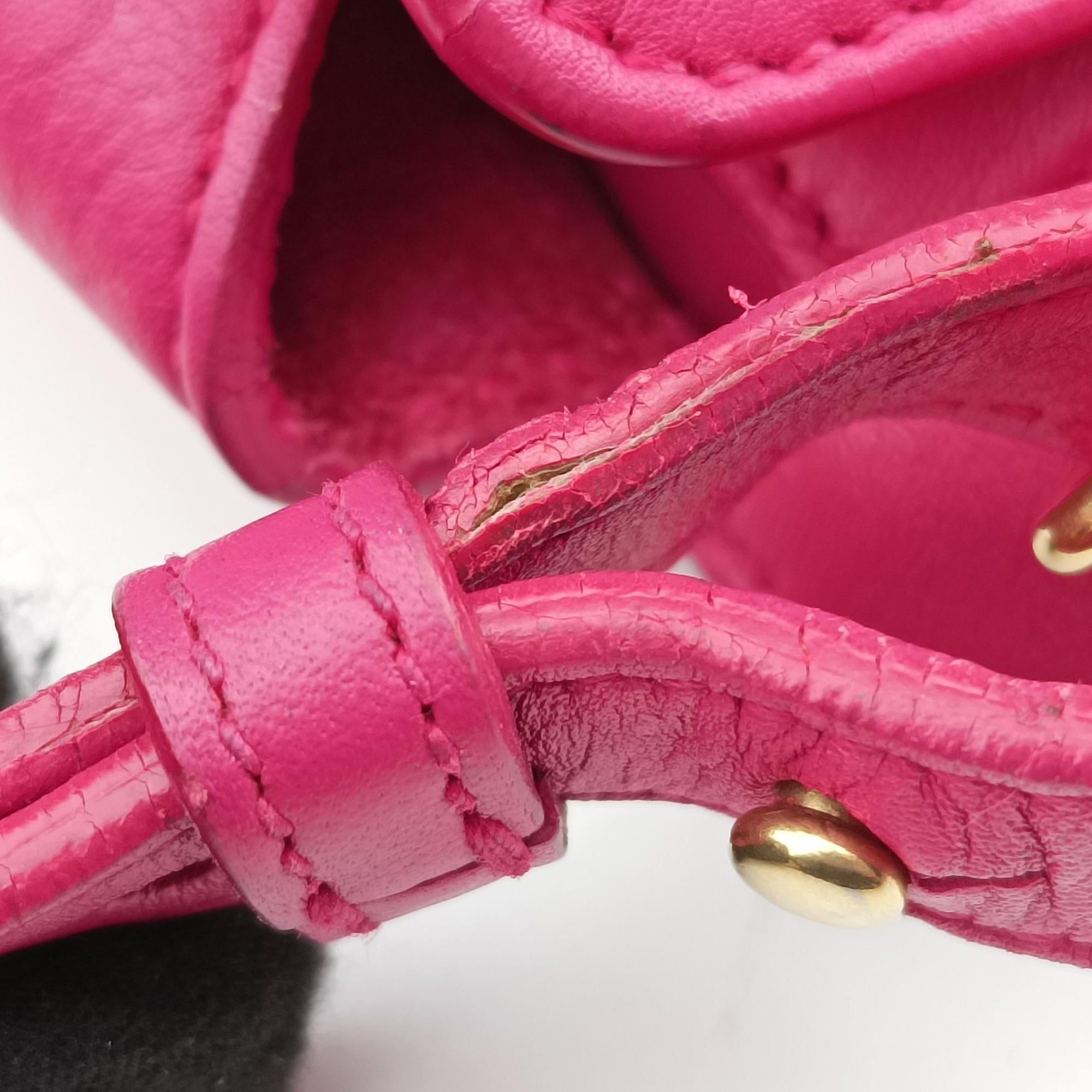 Secondhand Yves Saint Laurent Y Ligne Petit Cabas Rose Leather 311210 shoulderbag | stylenewstar