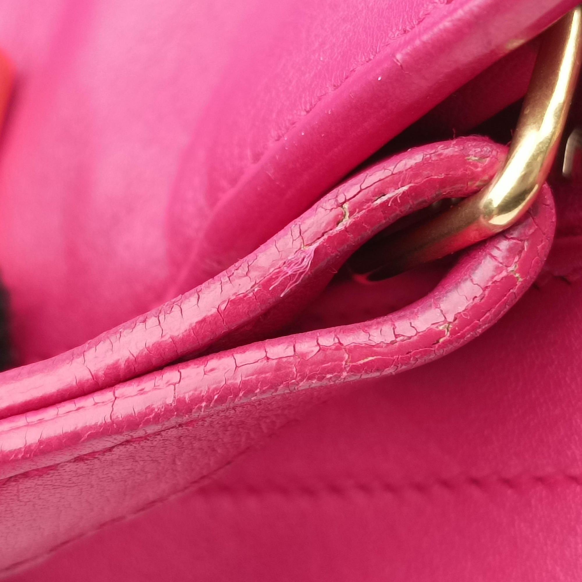 Secondhand Yves Saint Laurent Y Ligne Petit Cabas Rose Leather 311210 shoulderbag | stylenewstar