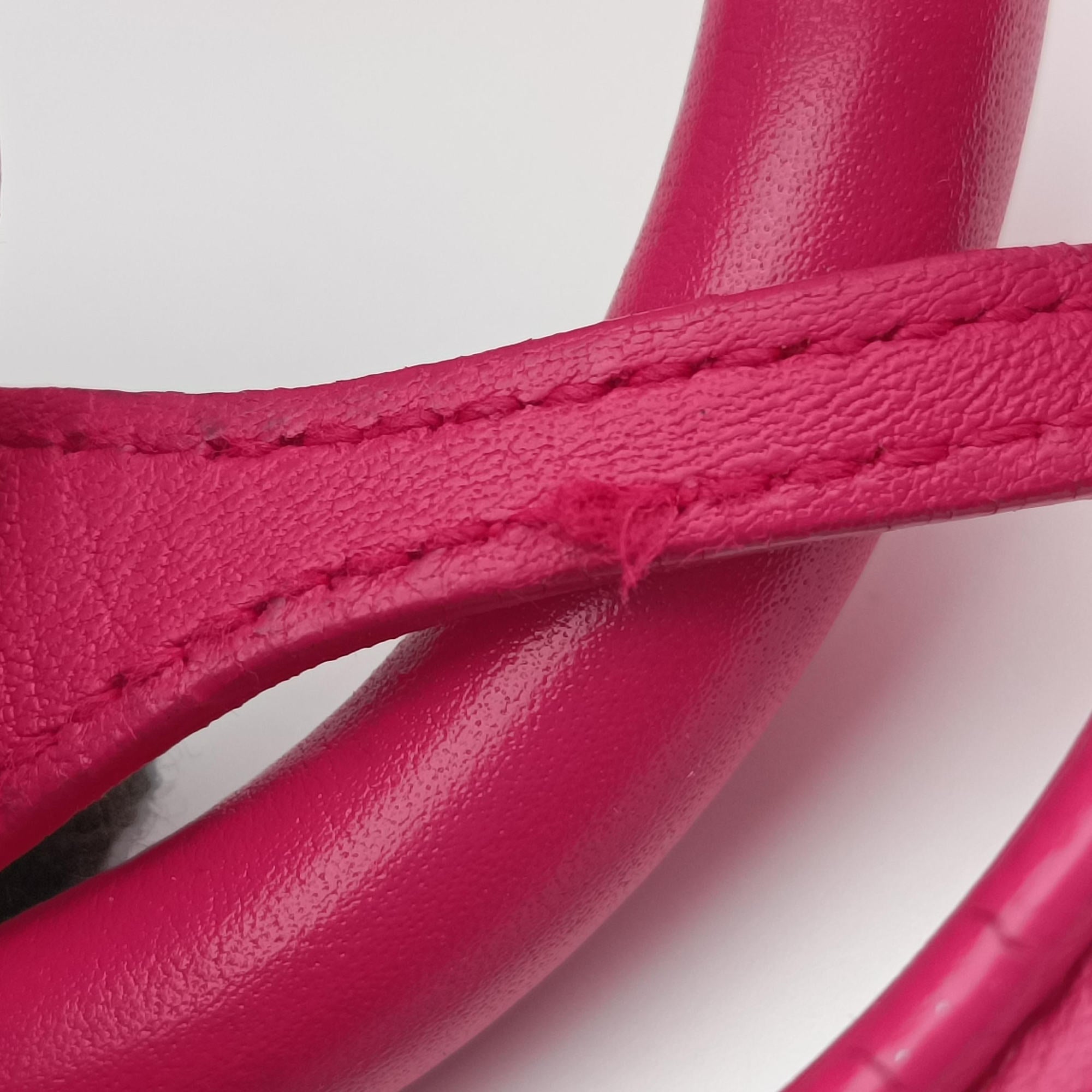 Secondhand Yves Saint Laurent Y Ligne Petit Cabas Rose Leather 311210 shoulderbag | stylenewstar