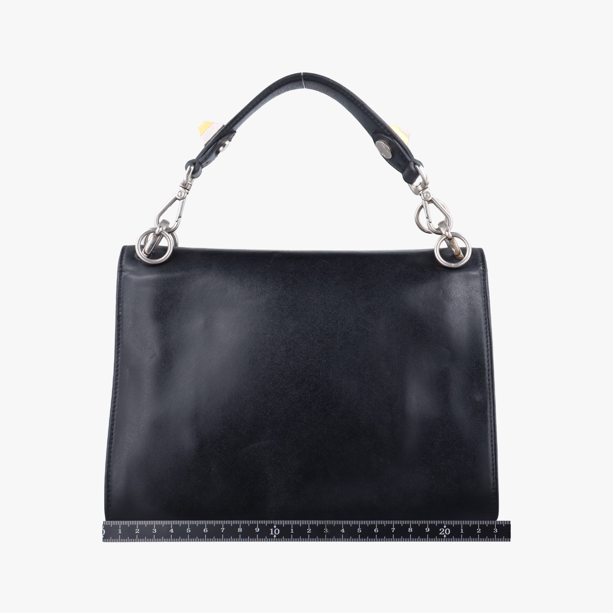 Vintage Fendi Kan I Black Leather 8BT283 shoulderbag | stylenewstar
