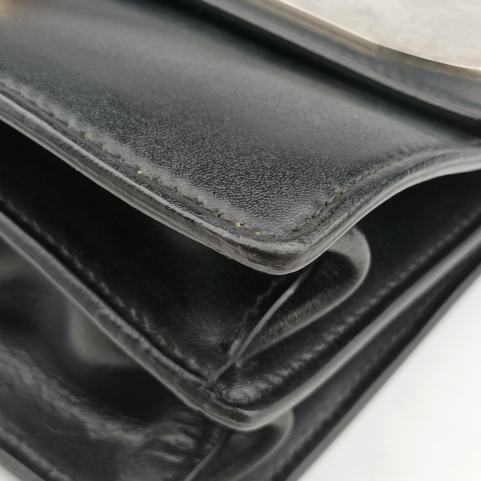 Vintage Fendi Kan I Black Leather 8BT283 shoulderbag | stylenewstar