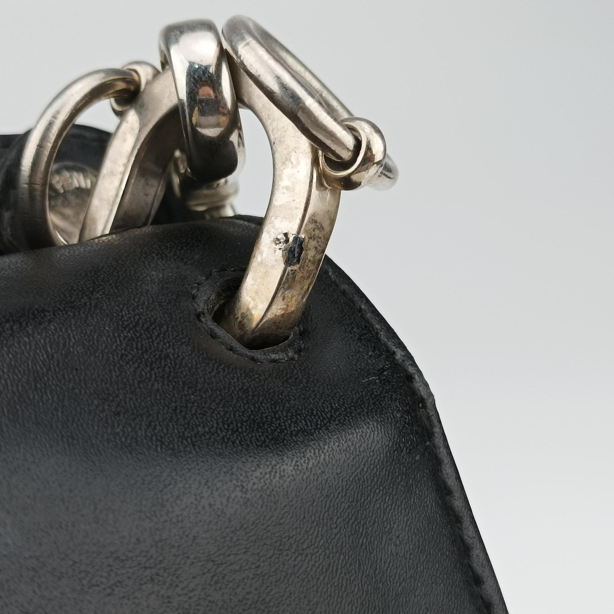 Vintage Fendi Kan I Black Leather 8BT283 shoulderbag | stylenewstar