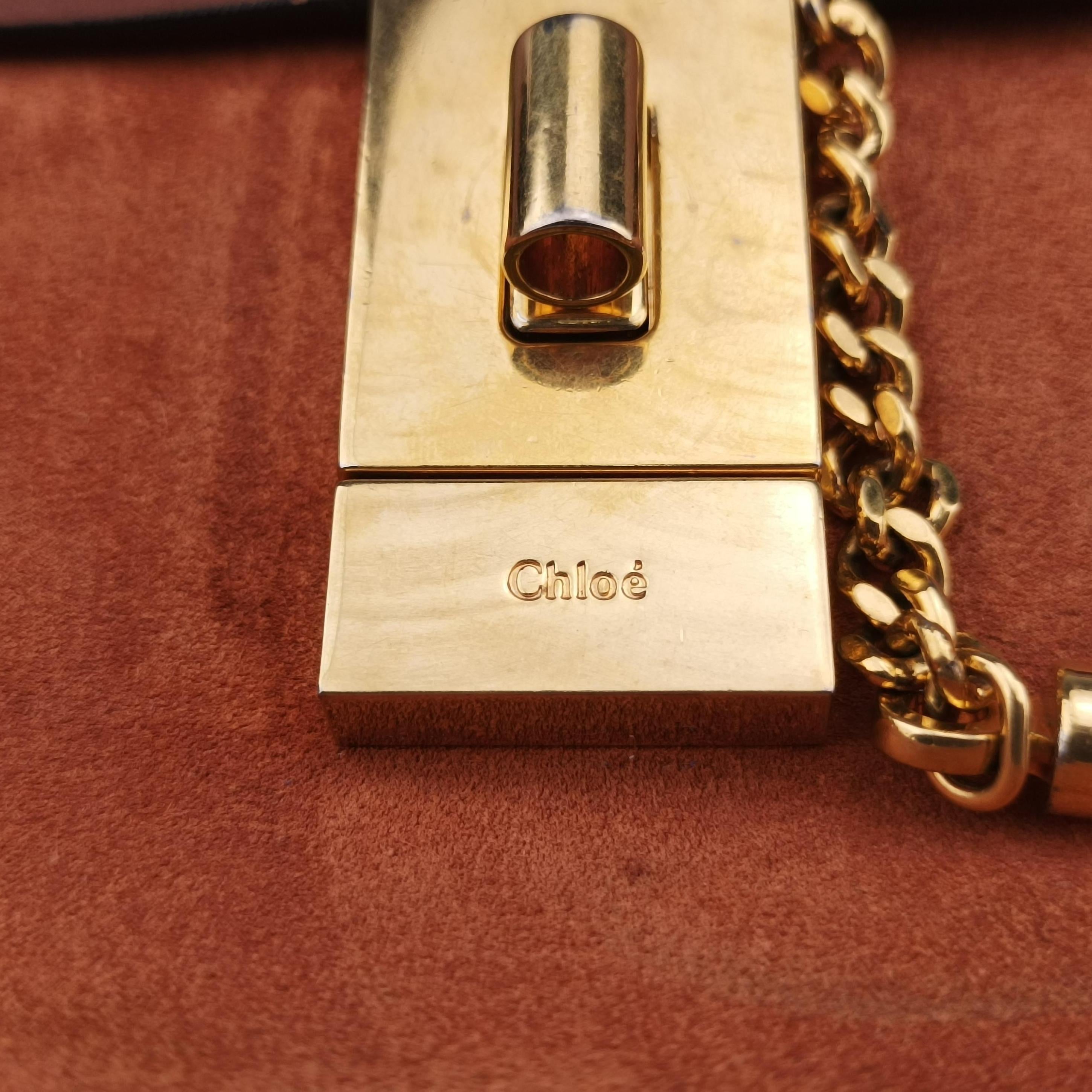 Pre-owned Chloe DREW Orange Leather×suede  shoulderbag | stylenewstar