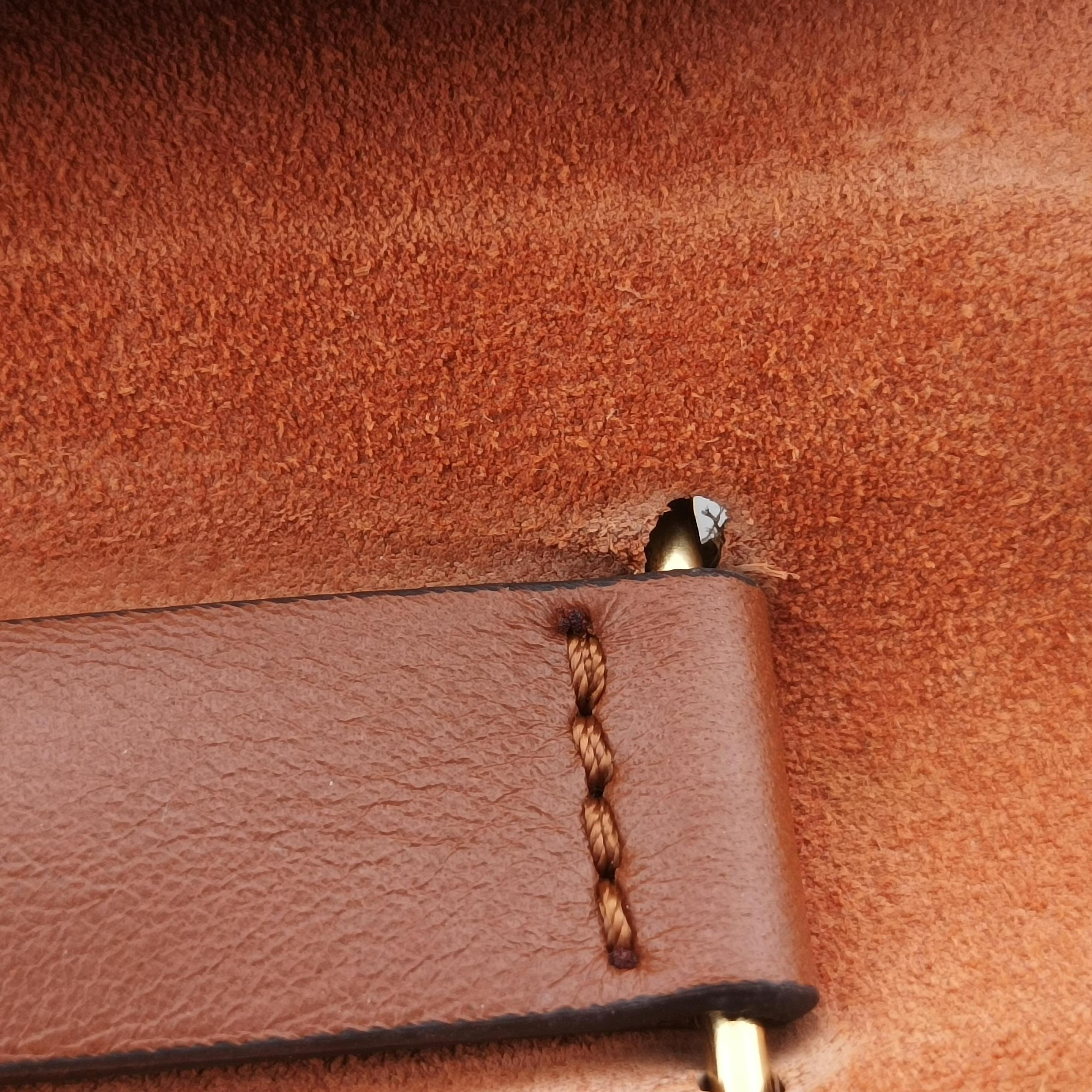 Pre-owned Chloe DREW Orange Leather×suede  shoulderbag | stylenewstar