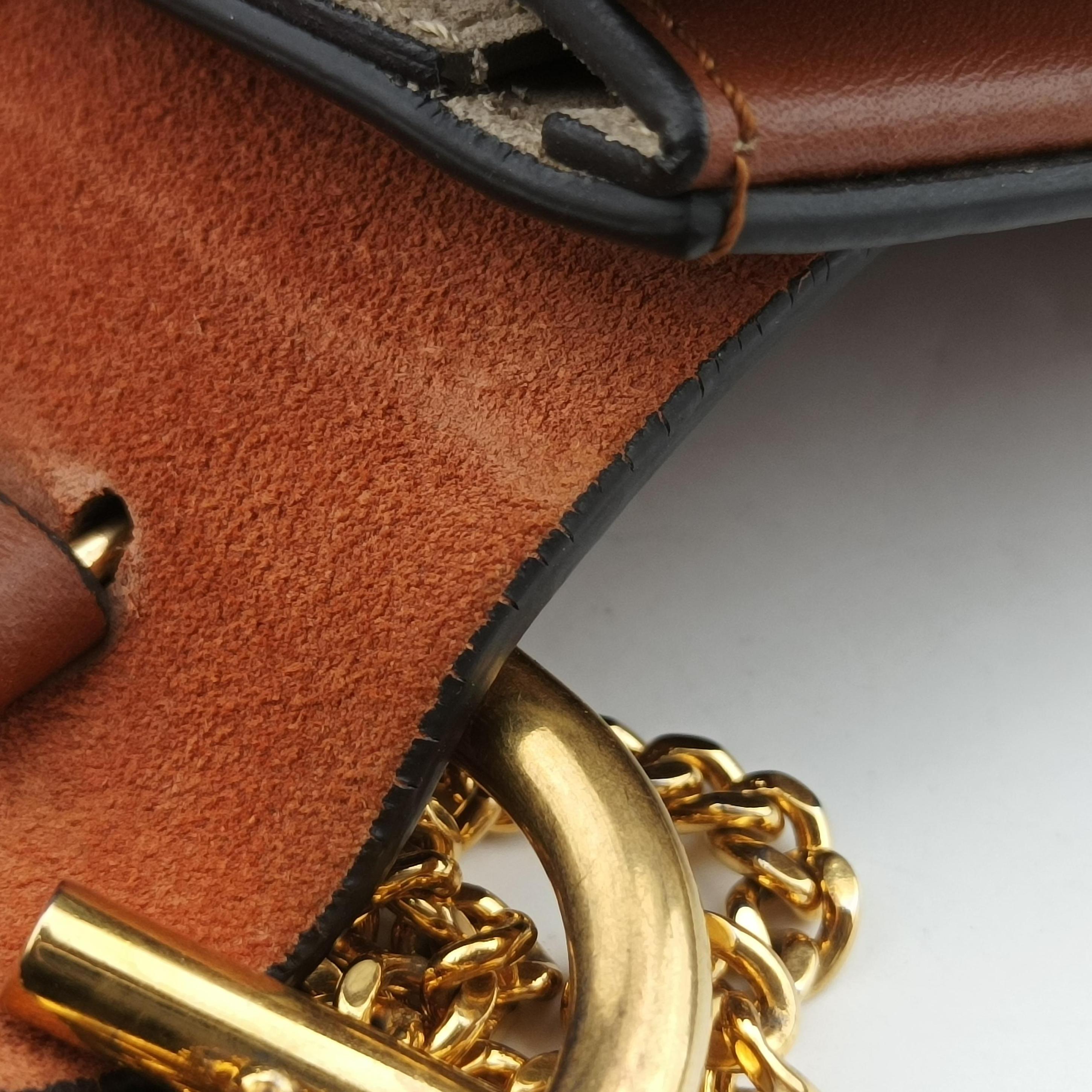 Pre-owned Chloe DREW Orange Leather×suede  shoulderbag | stylenewstar
