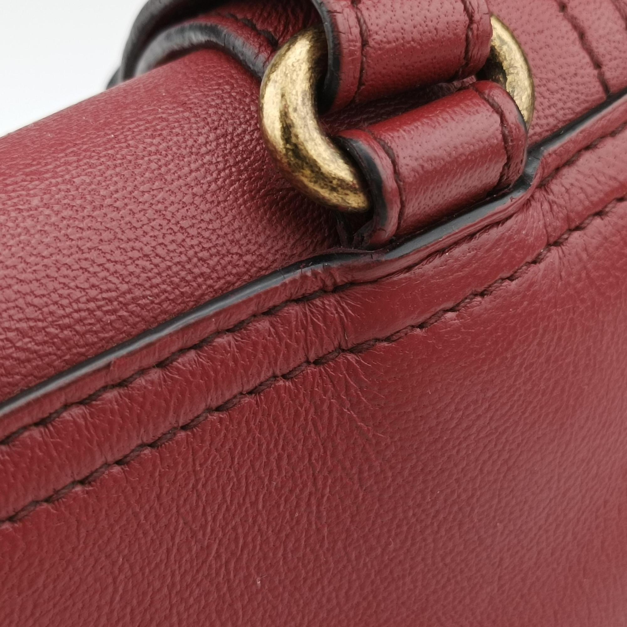 Vintage Bottega Veneta Luna Intrecciato Red lambskin  shoulderbag | stylenewstar