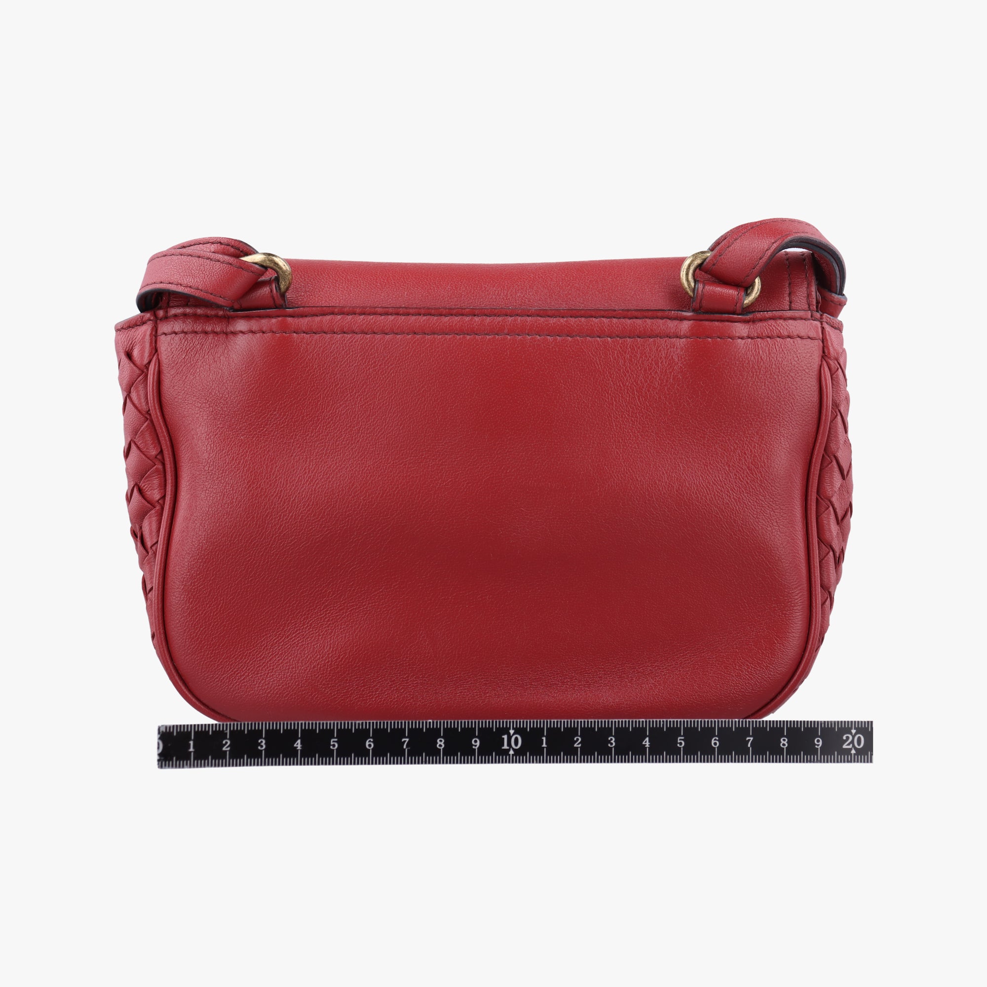 Vintage Bottega Veneta Luna Intrecciato Red lambskin  shoulderbag | stylenewstar