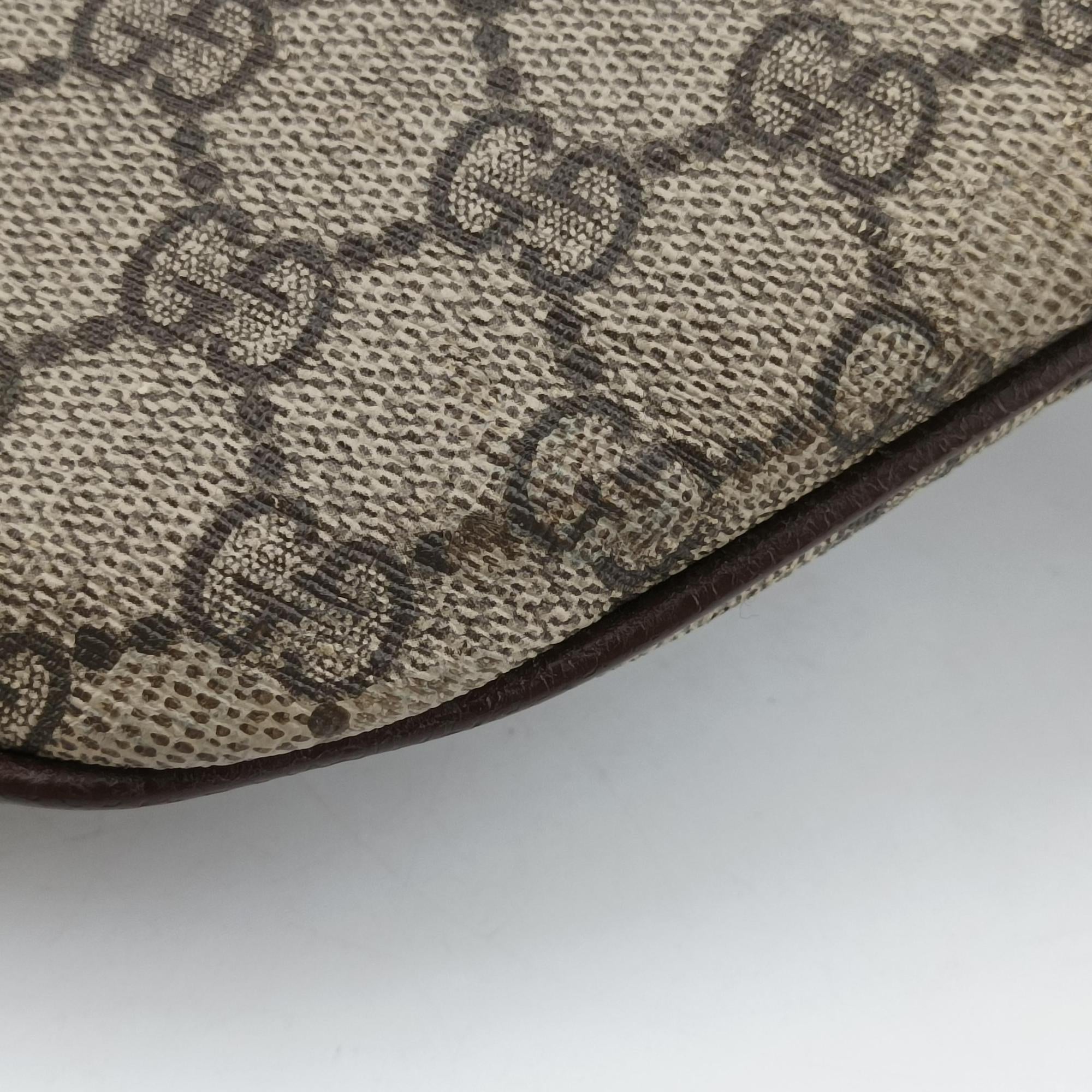 Pre-owned Gucci GG Supreme Courrier beige×Multicolour PVC coated canvas 529711 bum bag/waist bag | stylenewstar