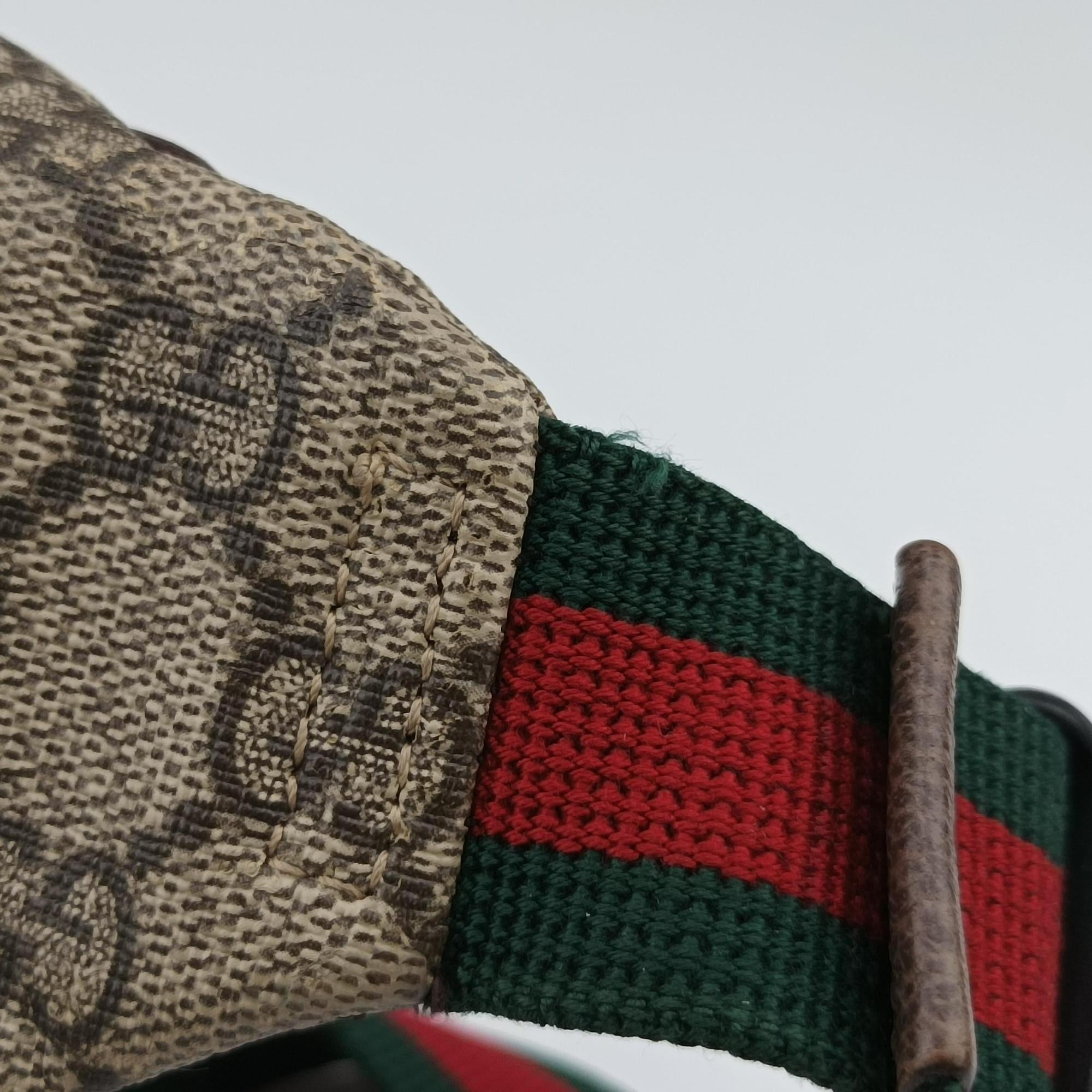 Pre-owned Gucci GG Supreme Courrier beige×Multicolour PVC coated canvas 529711 bum bag/waist bag | stylenewstar