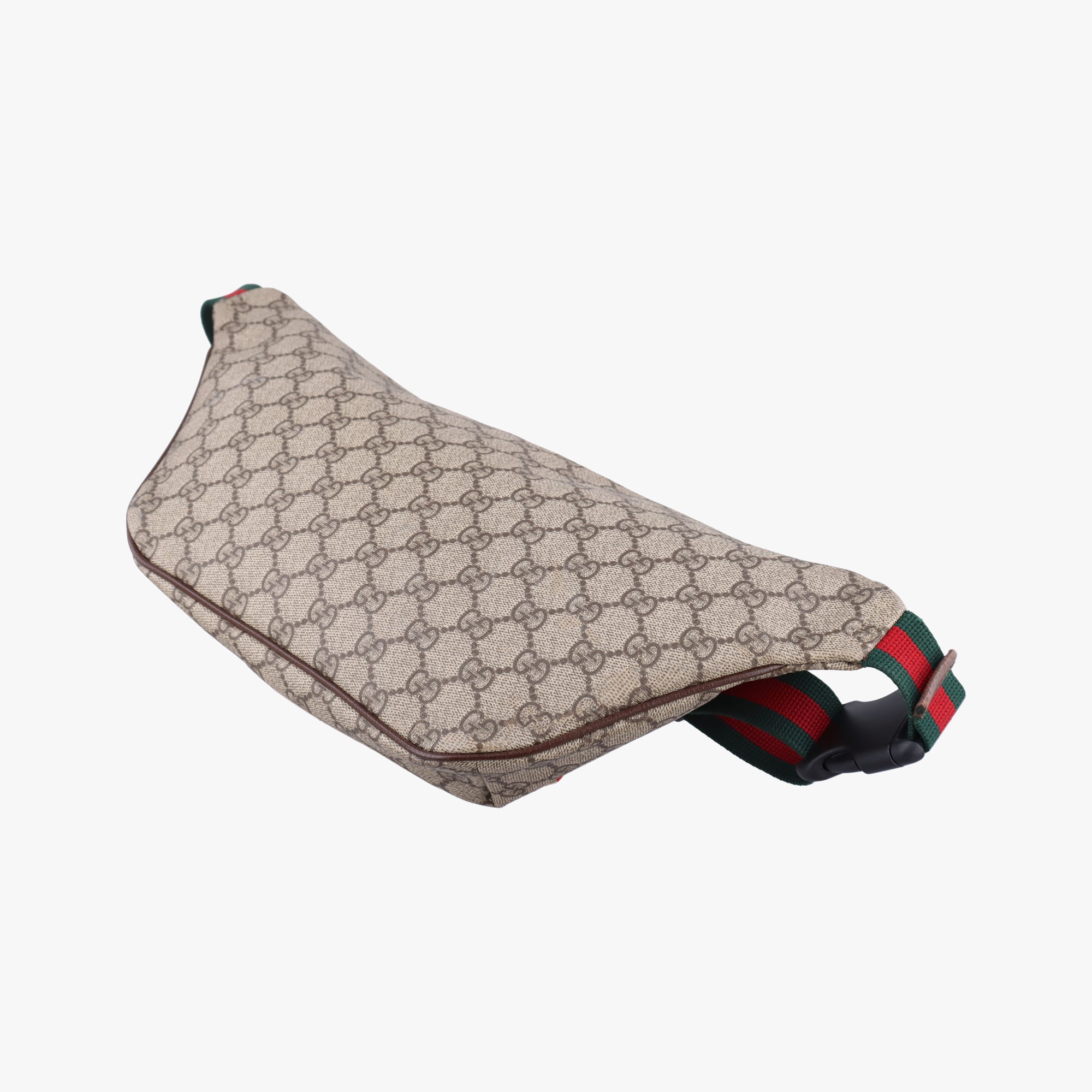 Pre-owned Gucci GG Supreme Courrier beige×Multicolour PVC coated canvas 529711 bum bag/waist bag | stylenewstar