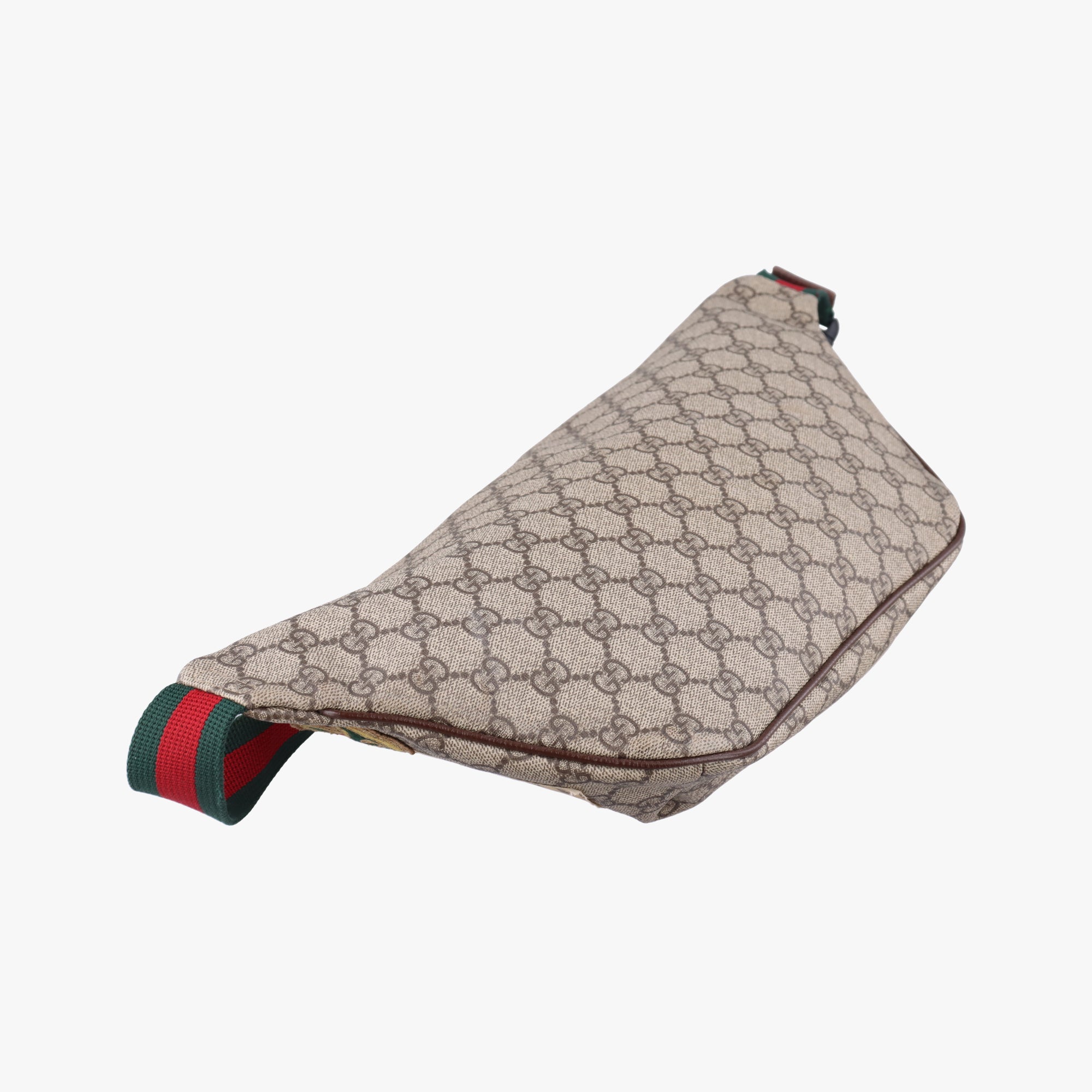 Pre-owned Gucci GG Supreme Courrier beige×Multicolour PVC coated canvas 529711 bum bag/waist bag | stylenewstar