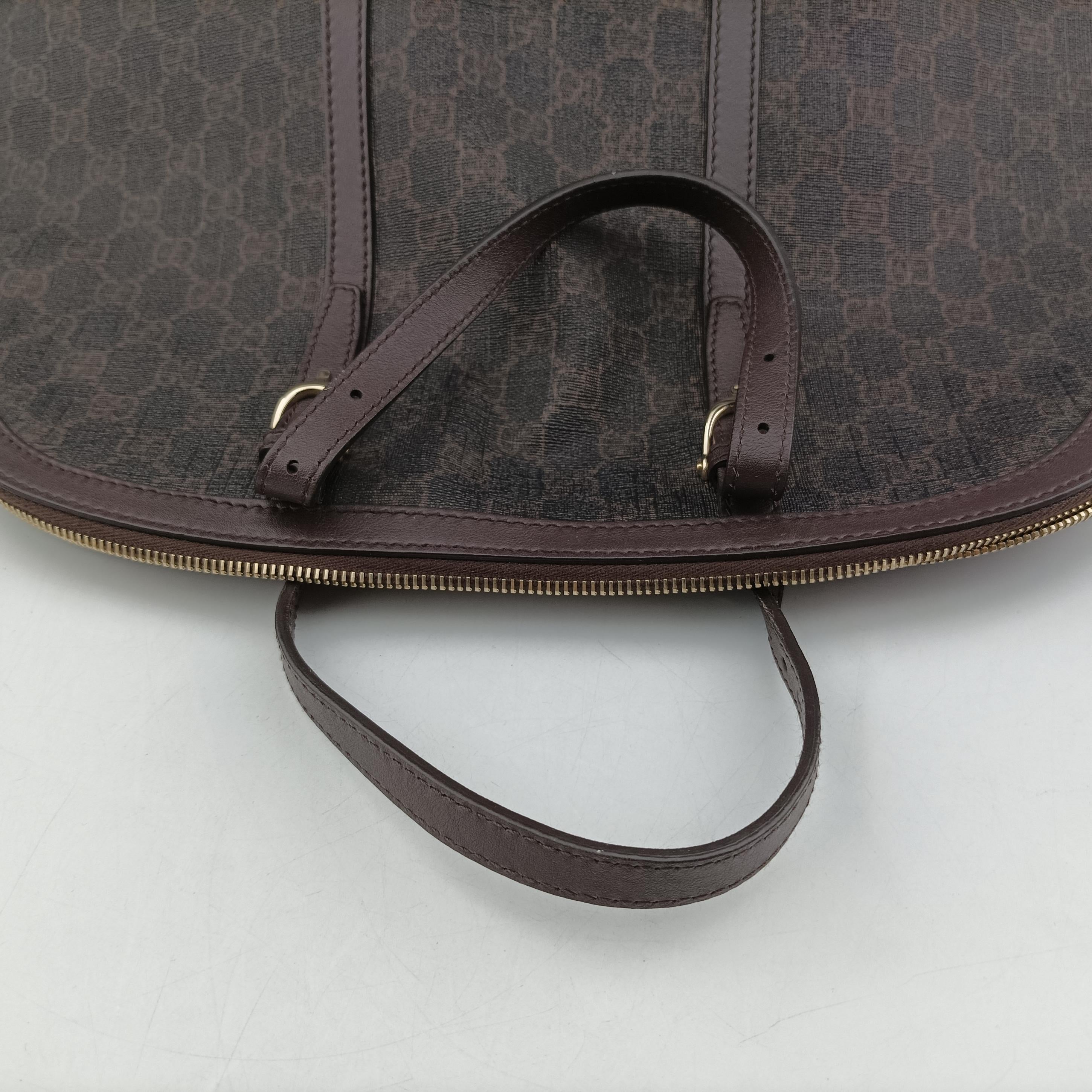 Pre-owned Gucci Microguccissima Brown PVC coated canvas 309616 handbag | stylenewstar