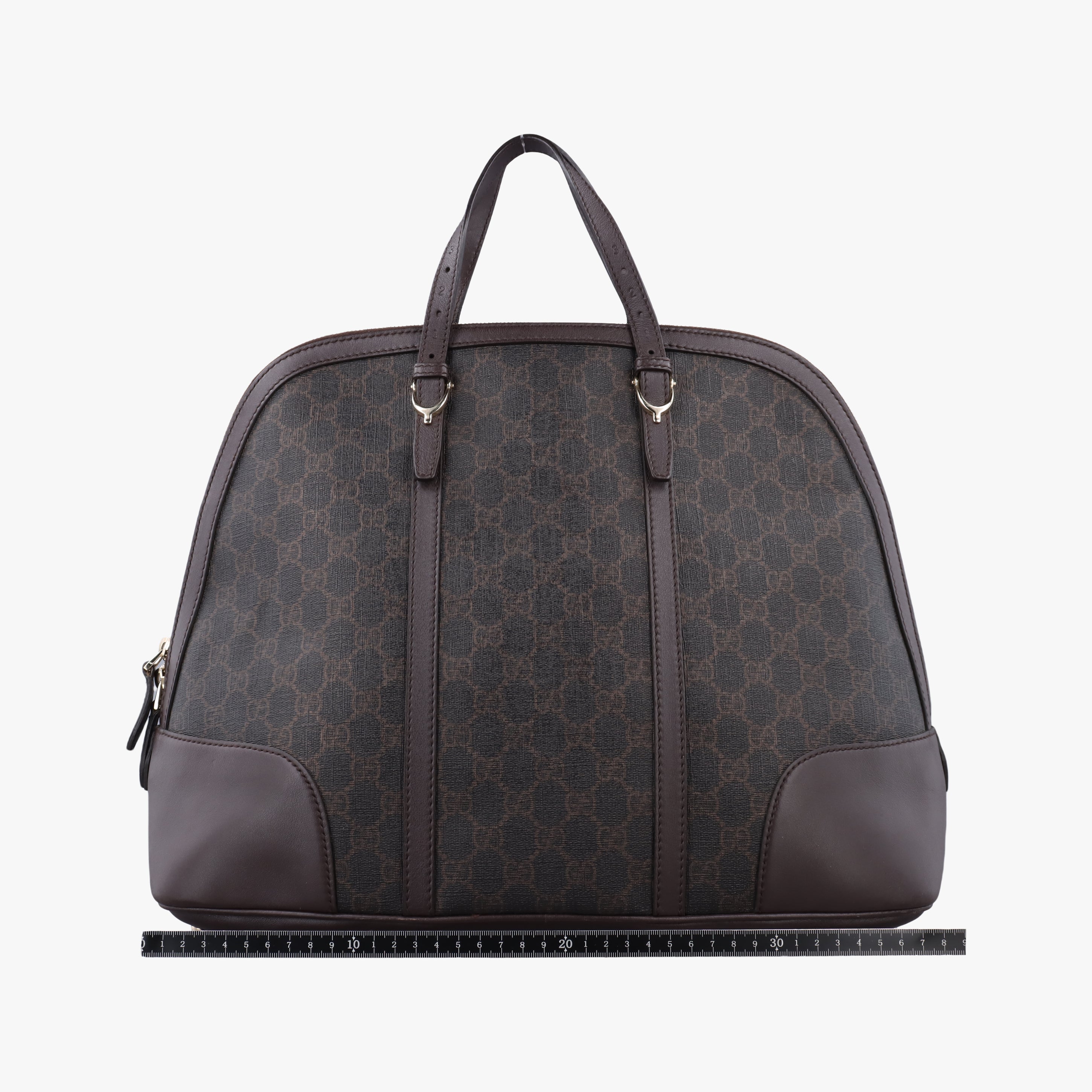 Pre-owned Gucci Microguccissima Brown PVC coated canvas 309616 handbag | stylenewstar