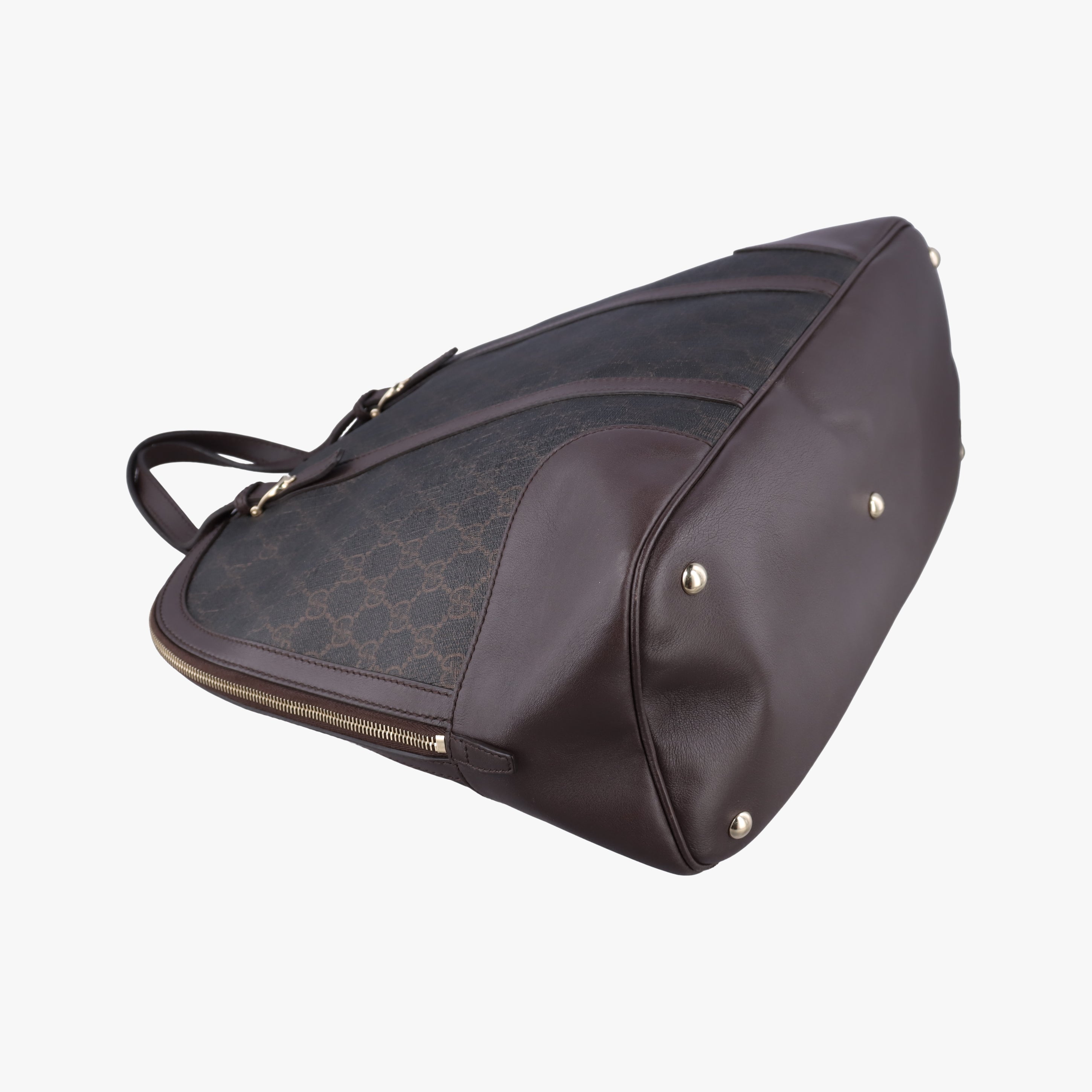 Pre-owned Gucci Microguccissima Brown PVC coated canvas 309616 handbag | stylenewstar