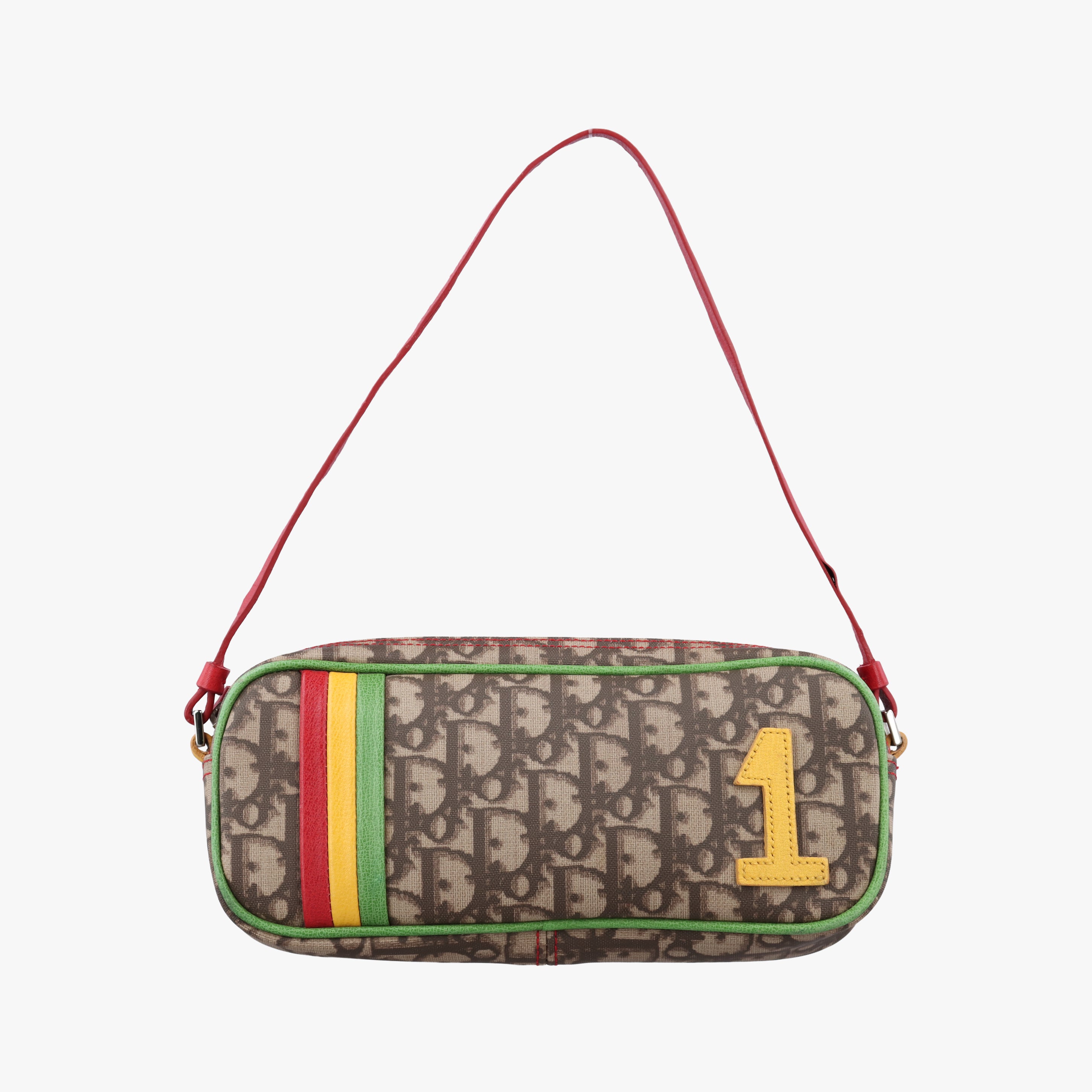 Pre-owned Christian Dior Trotter Rasta beige×Multicolour PVC Canvas×Leather  handbag | stylenewstar