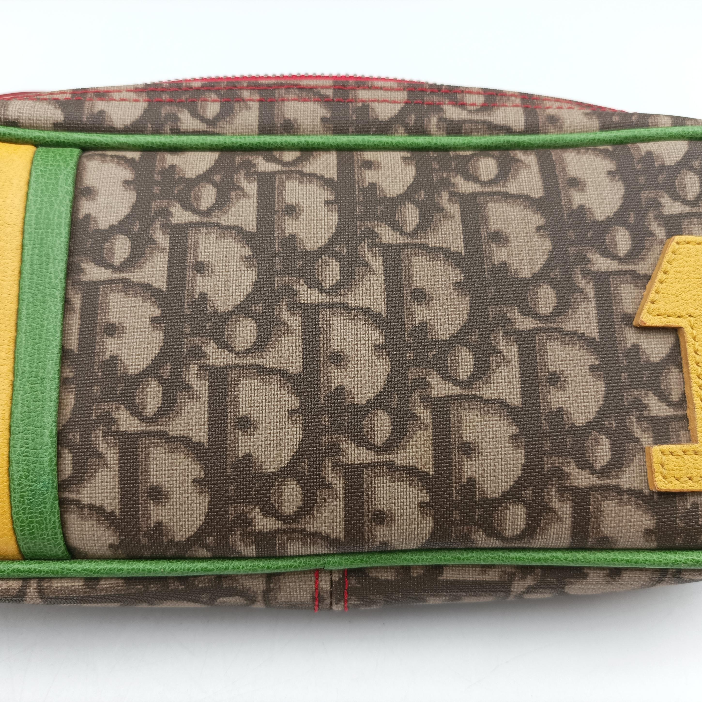 Pre-owned Christian Dior Trotter Rasta beige×Multicolour PVC Canvas×Leather  handbag | stylenewstar