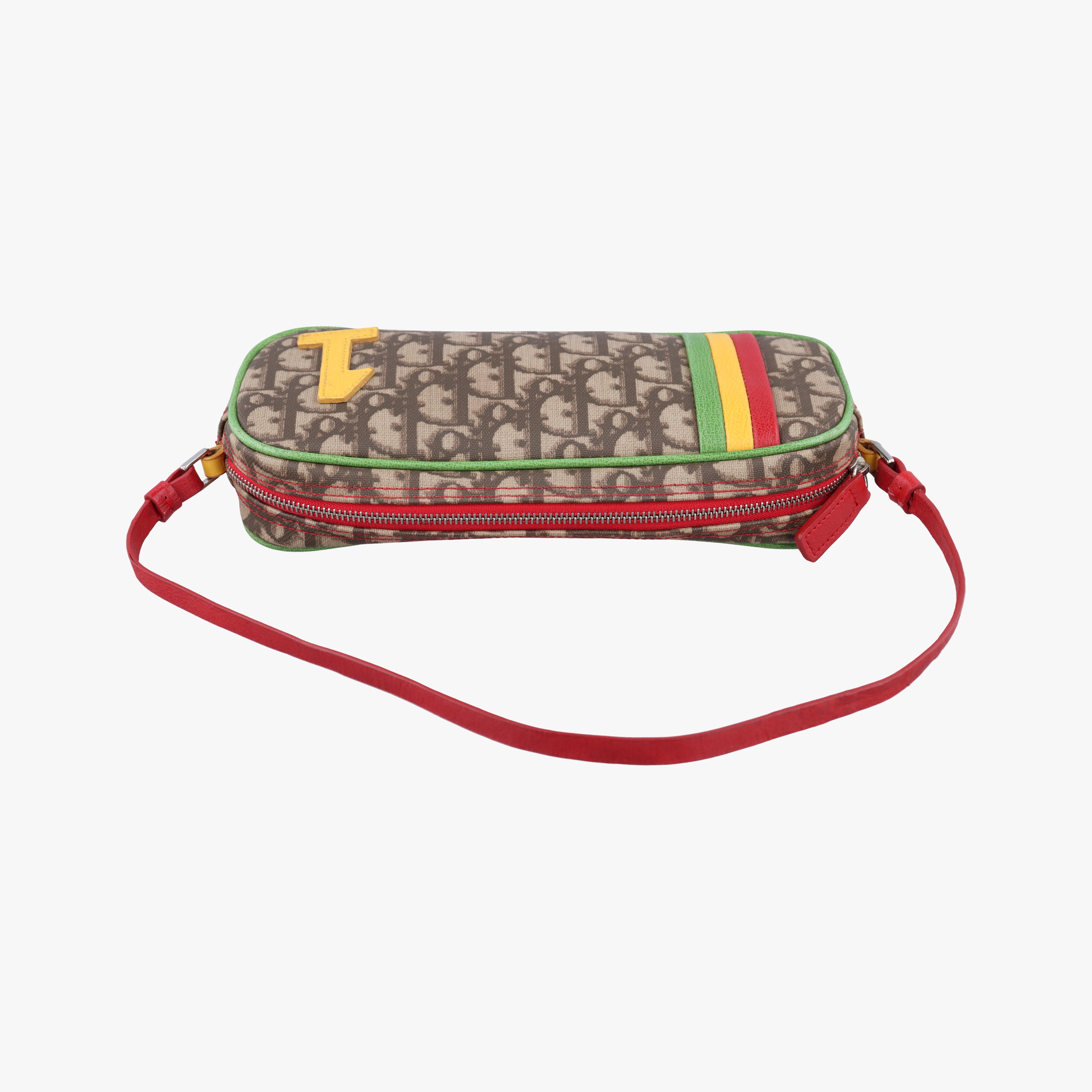Pre-owned Christian Dior Trotter Rasta beige×Multicolour PVC Canvas×Leather  handbag | stylenewstar
