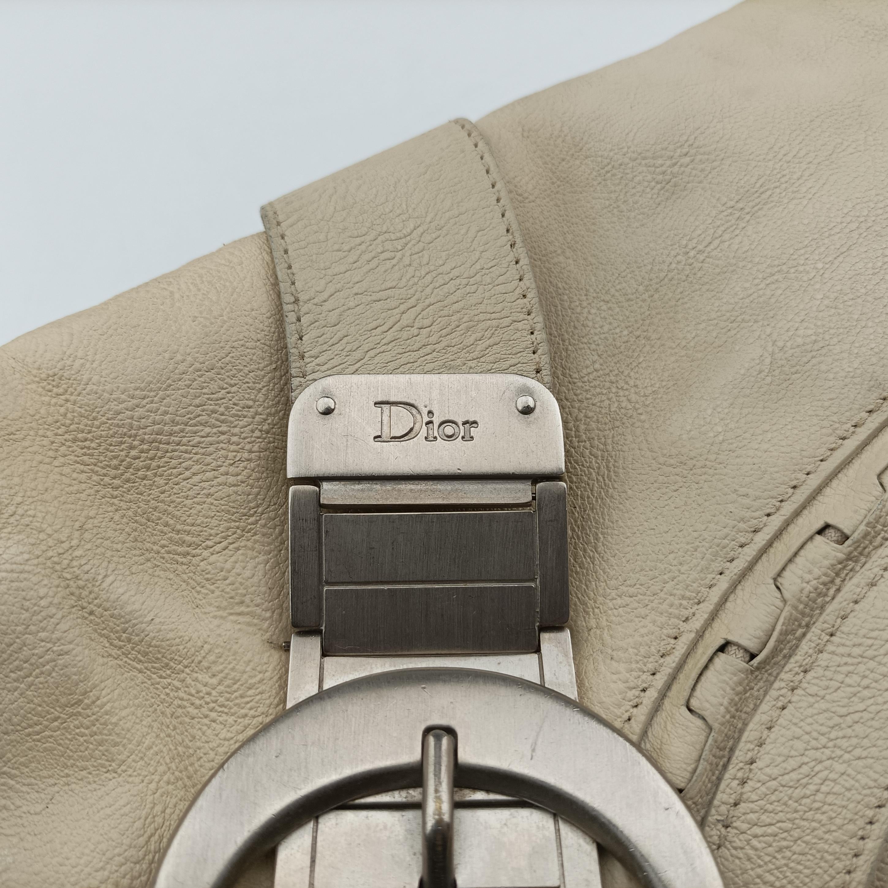 Vintage Christian Dior Gaucho White Leather  shoulderbag | stylenewstar