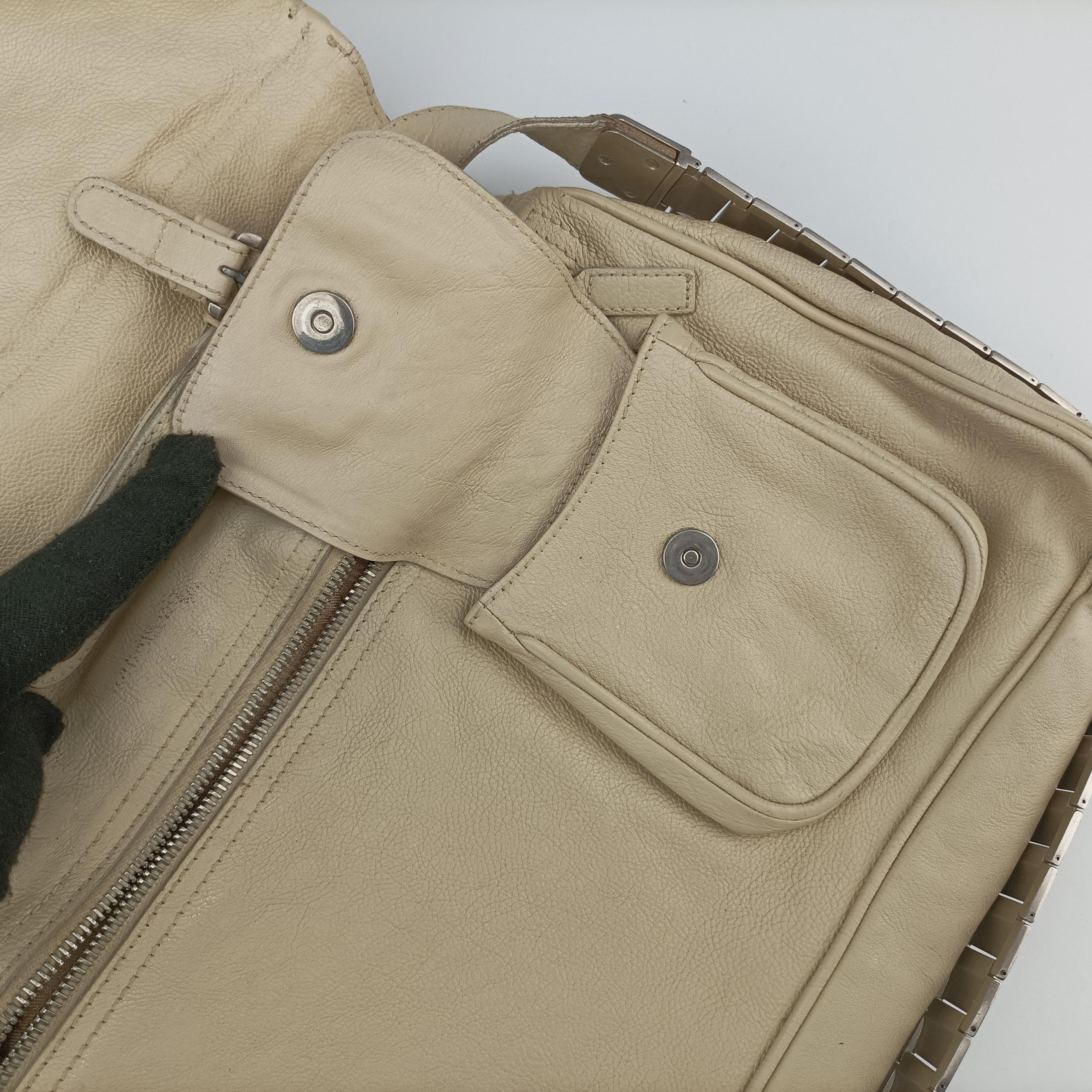 Vintage Christian Dior Gaucho White Leather  shoulderbag | stylenewstar