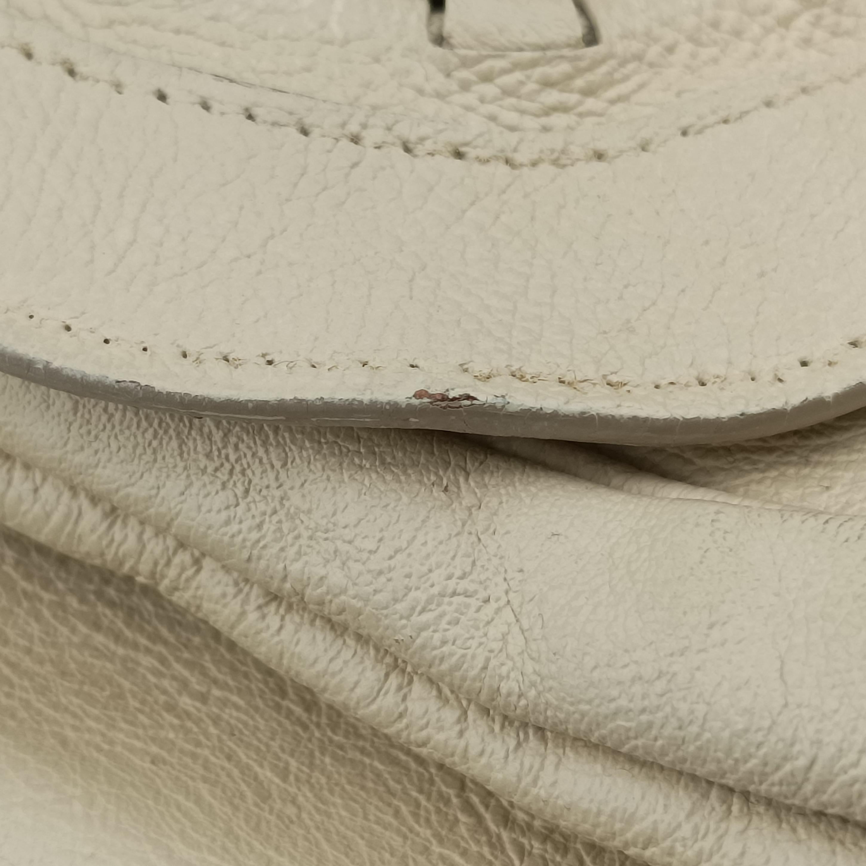 Vintage Christian Dior Gaucho White Leather  shoulderbag | stylenewstar
