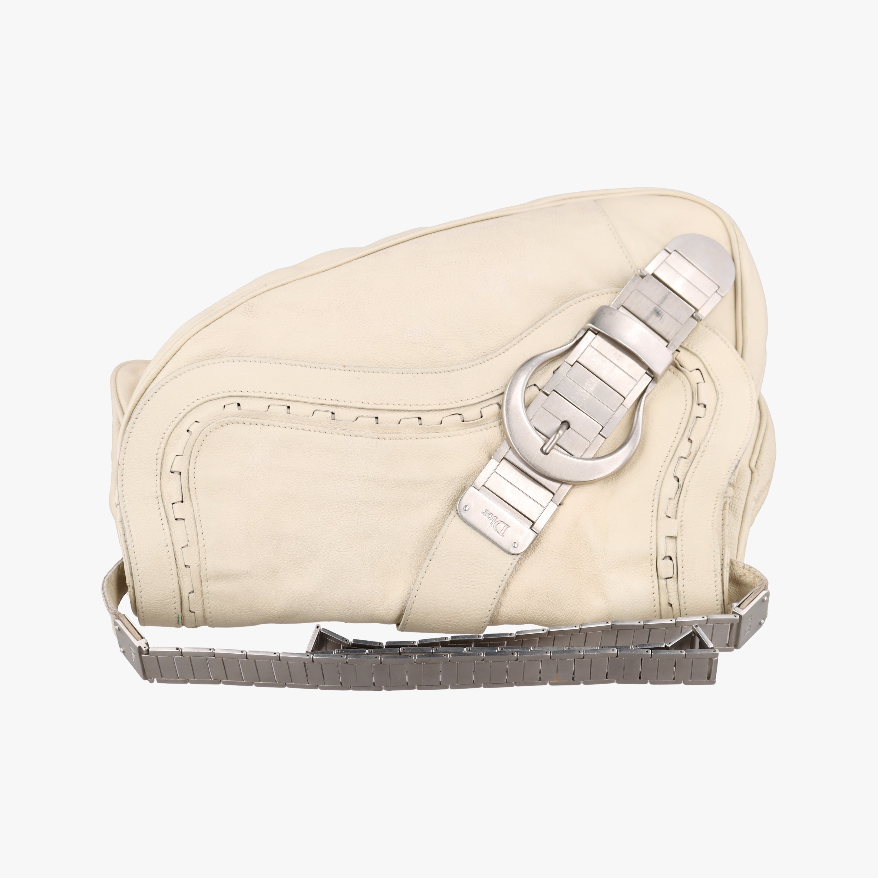 Vintage Christian Dior Gaucho White Leather  shoulderbag | stylenewstar