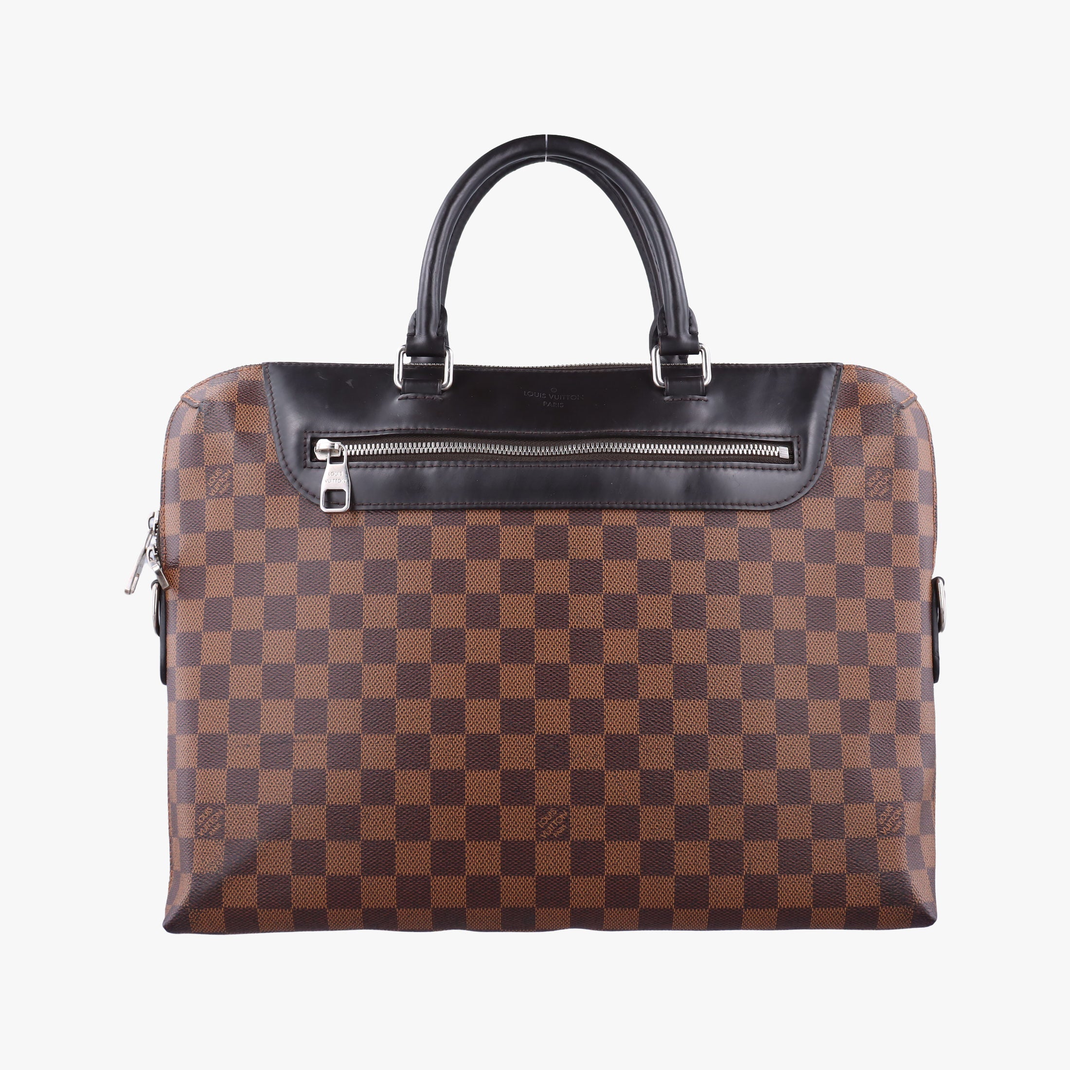 Vintage Louis Vuitton PDJ Port Document Jour Ebene x Noir Damier canvas x leather N41438 handbag | stylenewstar