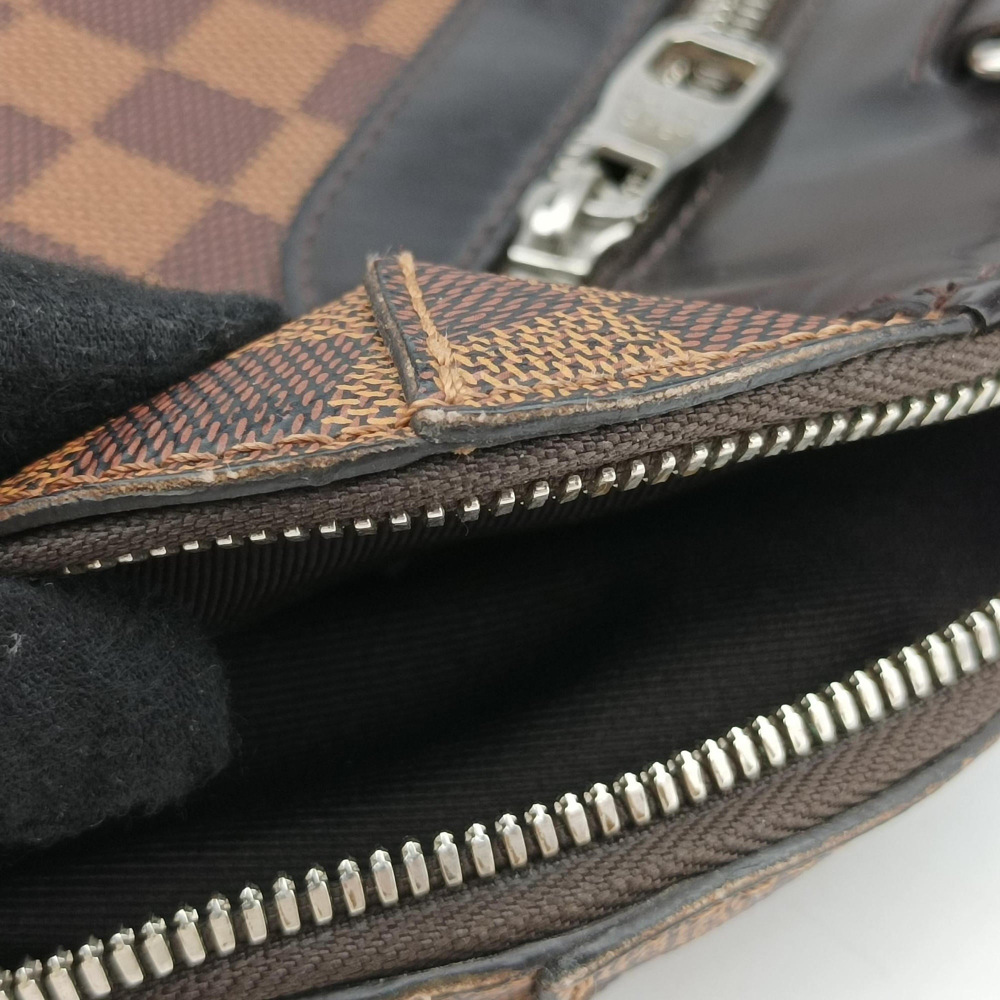 Vintage Louis Vuitton PDJ Port Document Jour Ebene x Noir Damier canvas x leather N41438 handbag | stylenewstar