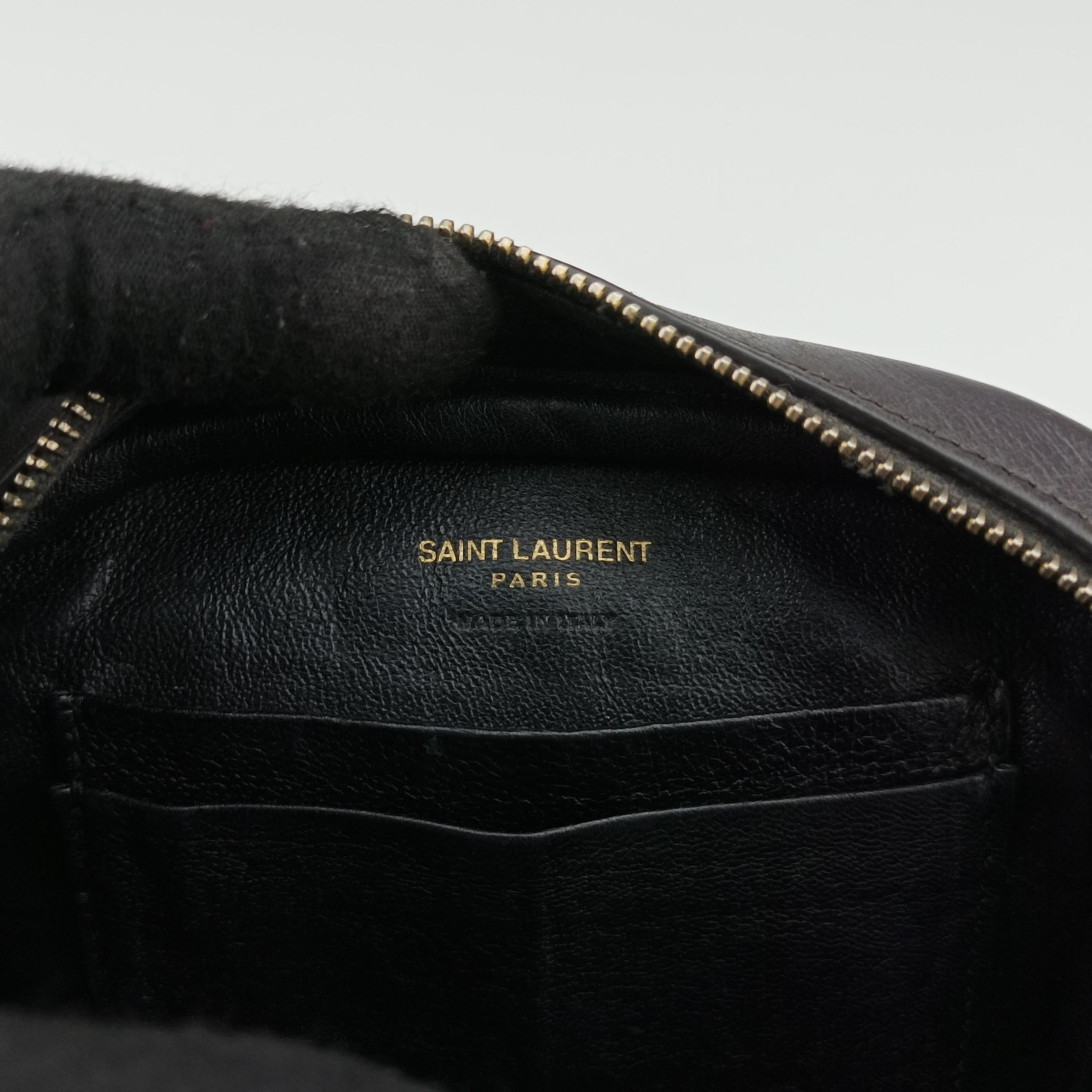 Pre-owned Yves Saint Laurent Monogram Blogger Gray Series Leather 425317 shoulderbag | stylenewstar