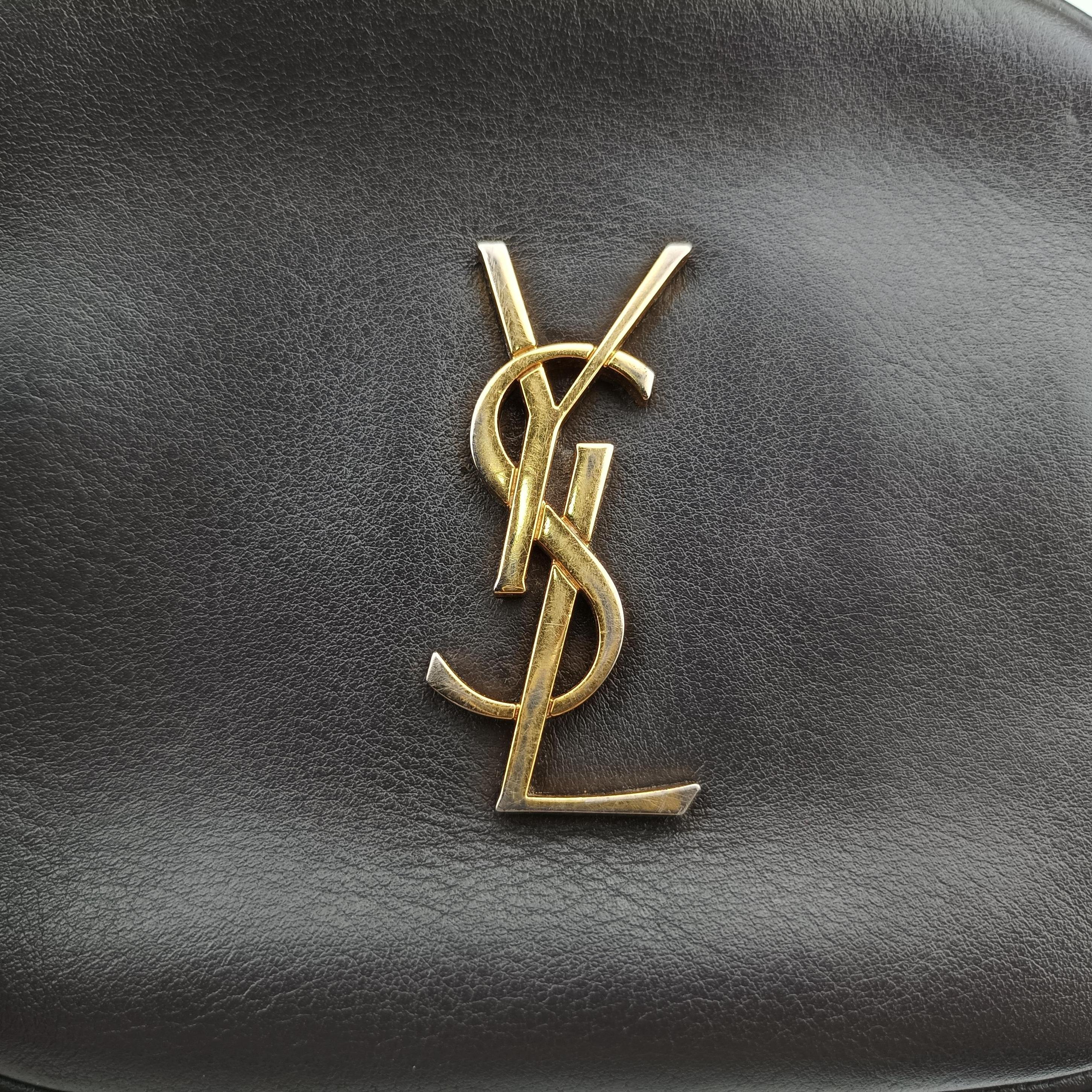 Pre-owned Yves Saint Laurent Monogram Blogger Gray Series Leather 425317 shoulderbag | stylenewstar