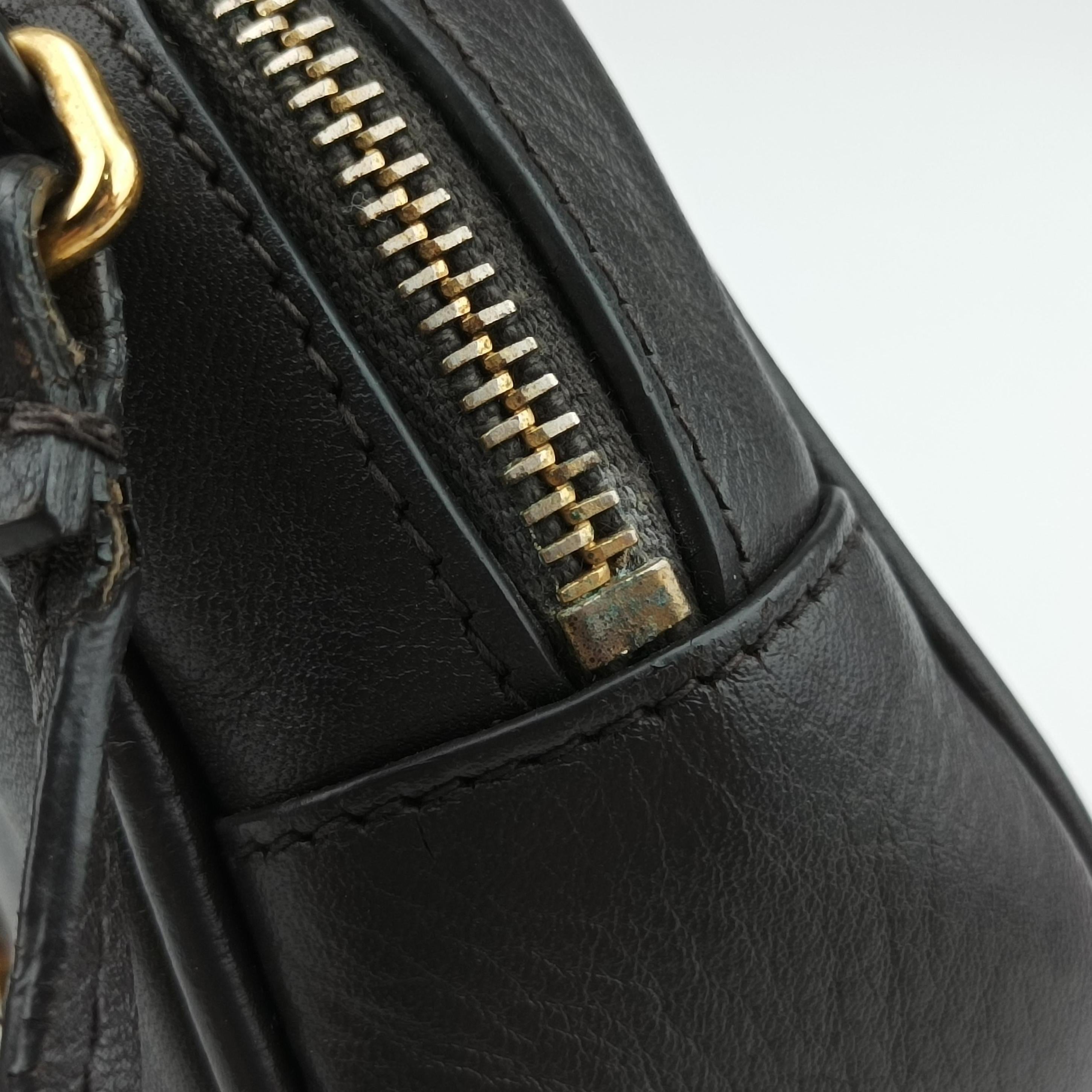 Pre-owned Yves Saint Laurent Monogram Blogger Gray Series Leather 425317 shoulderbag | stylenewstar